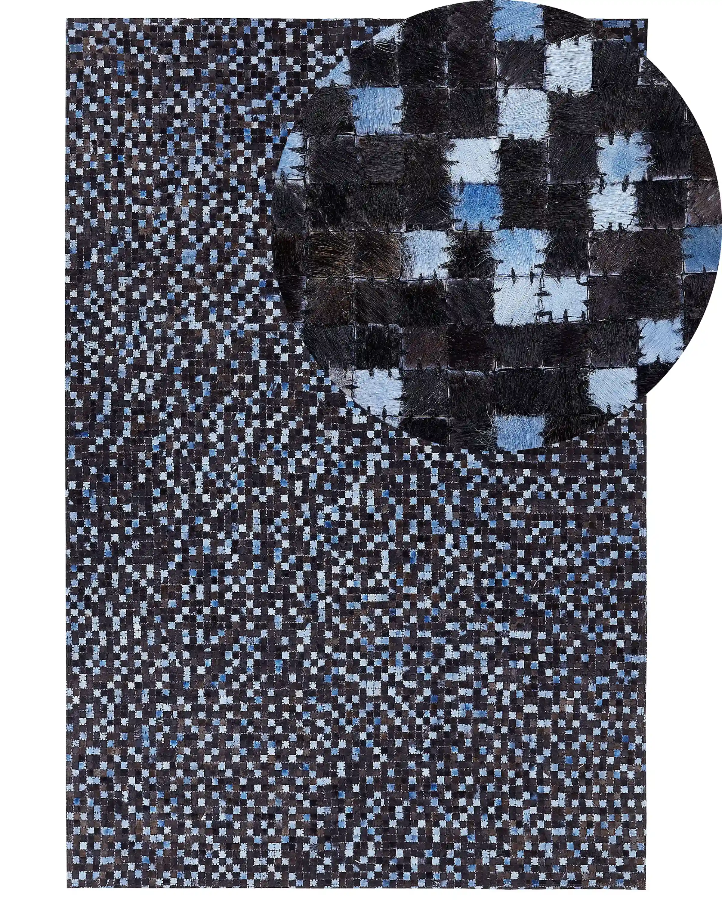 Rug IKISU Dark Brown 160 x 230 cm Leather