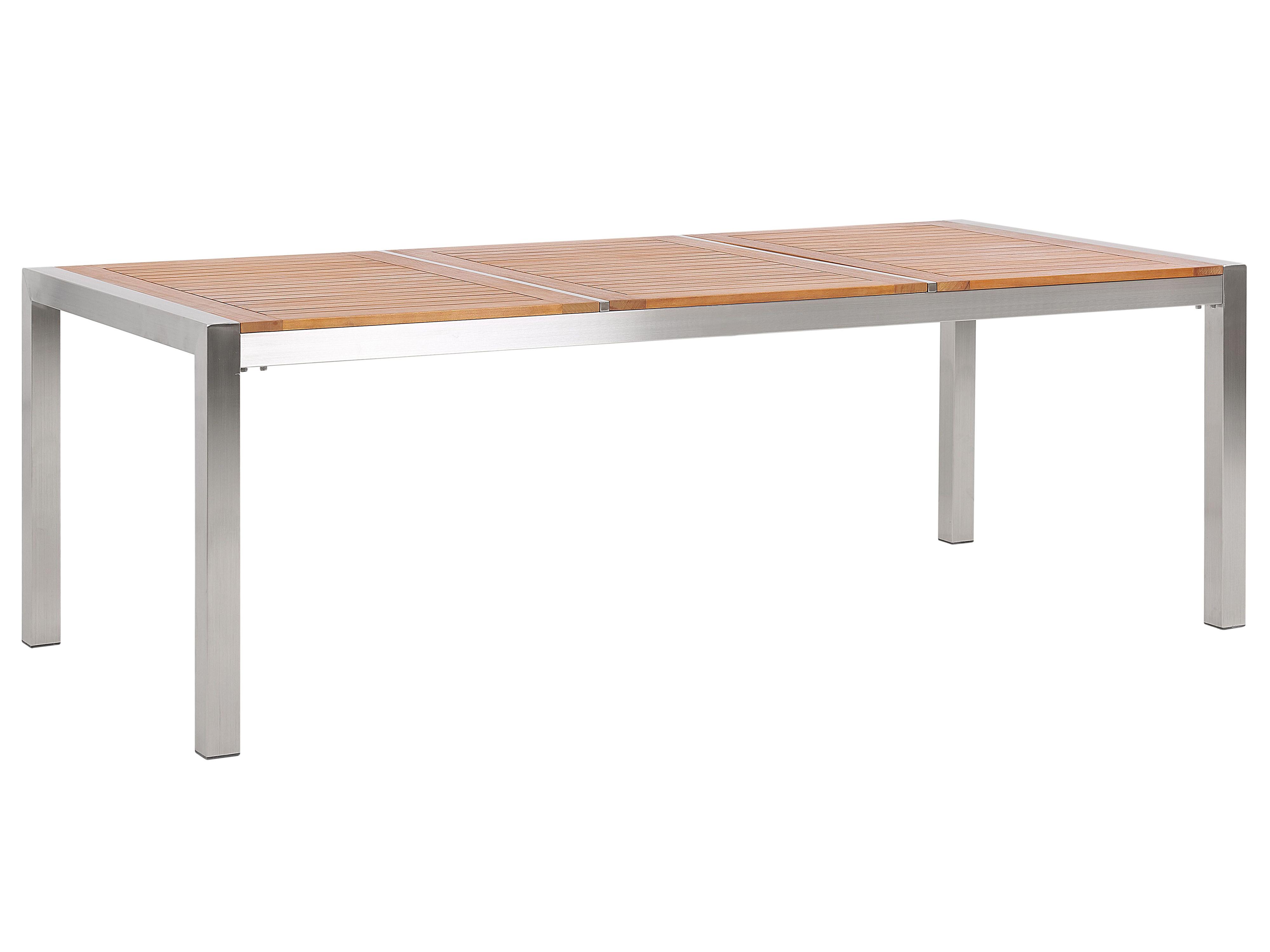 Garden Dining Table GROSSETO 220 cm 100 cm Eucalyptus Wood Brown