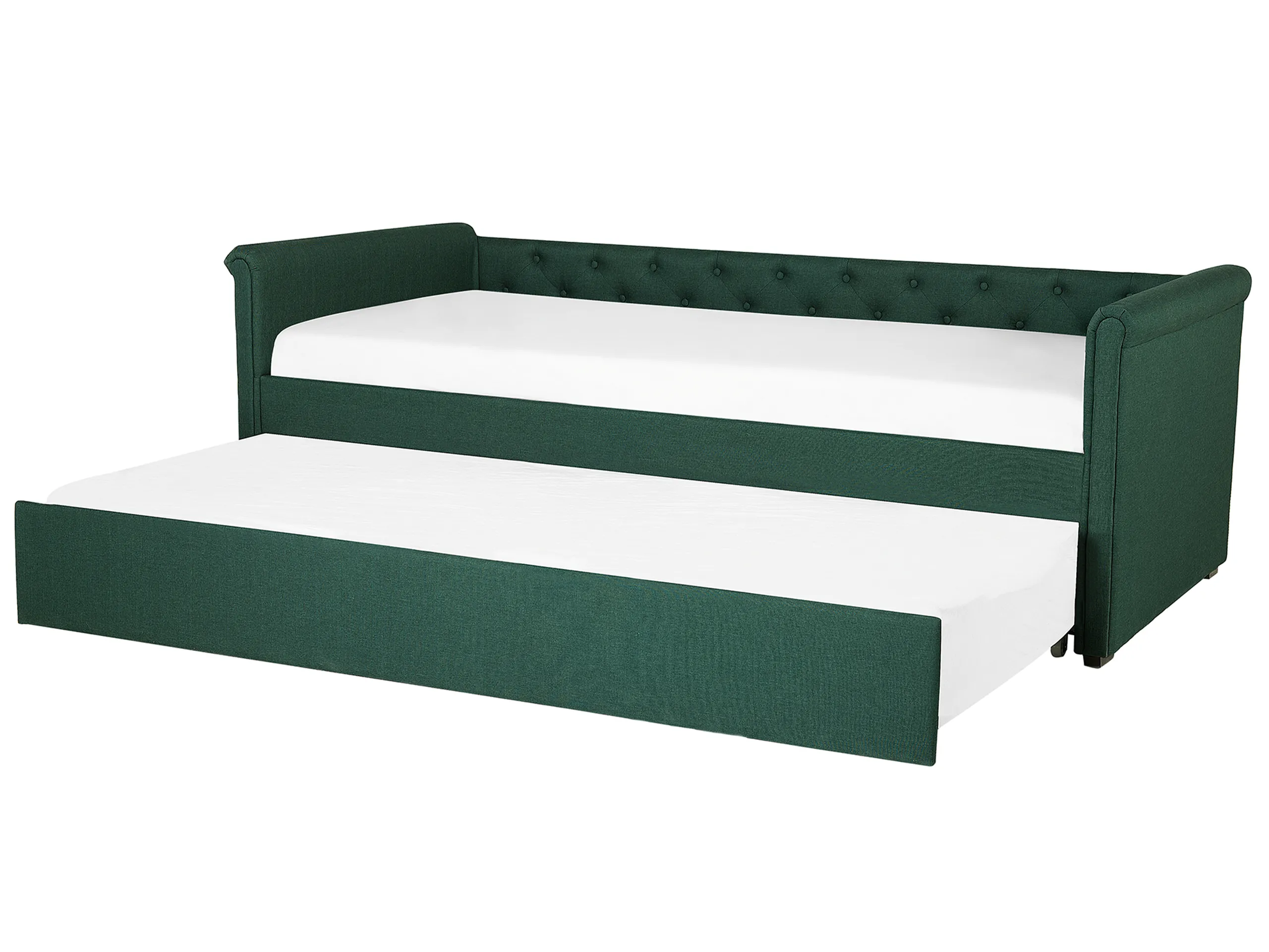 Trundle Bed Fabric LIBOURNE 80 x 200 cm (EU Small Single) Dark Green