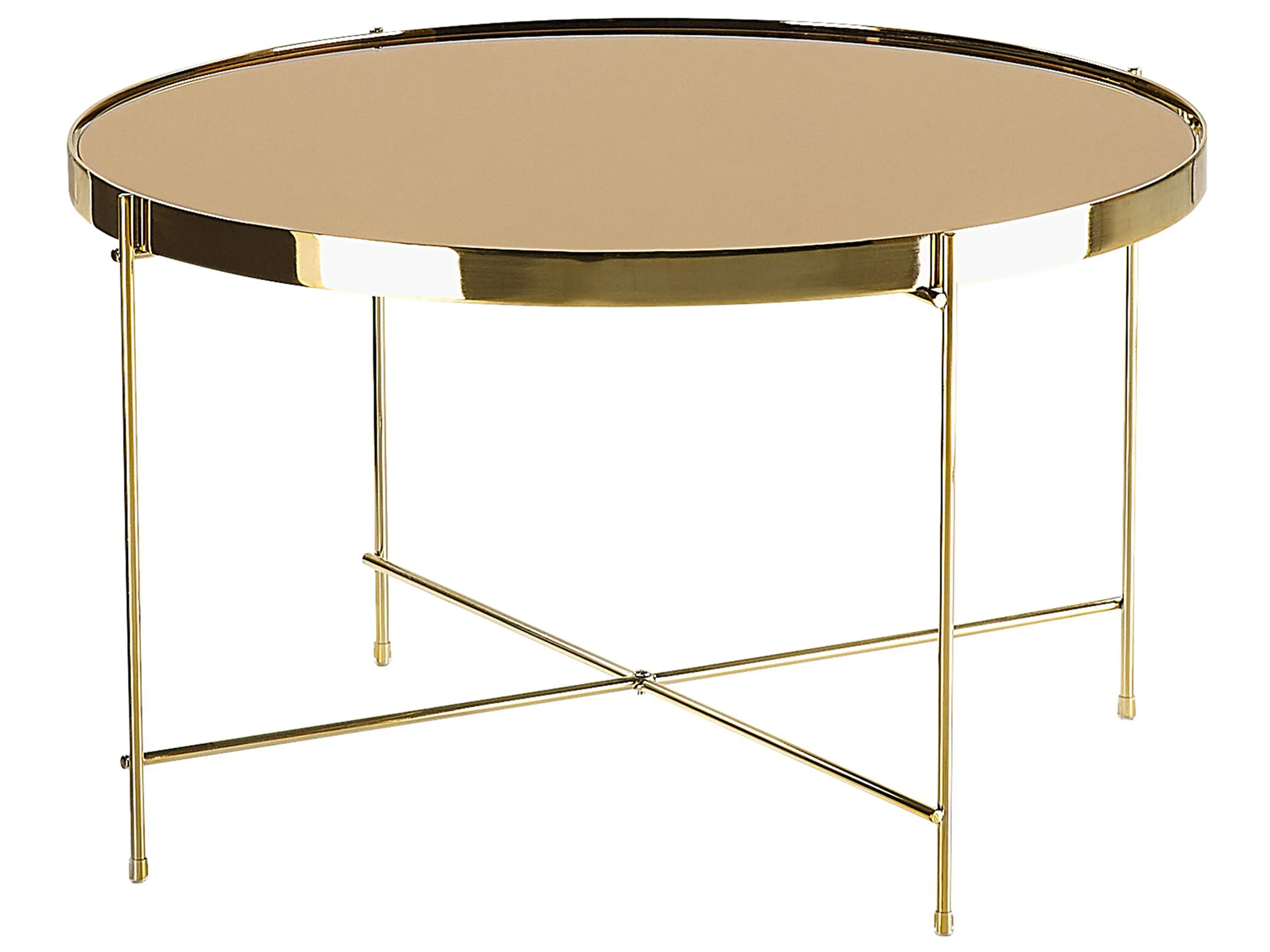 Mesa de centro LUCEA Vidrio templado Dorado