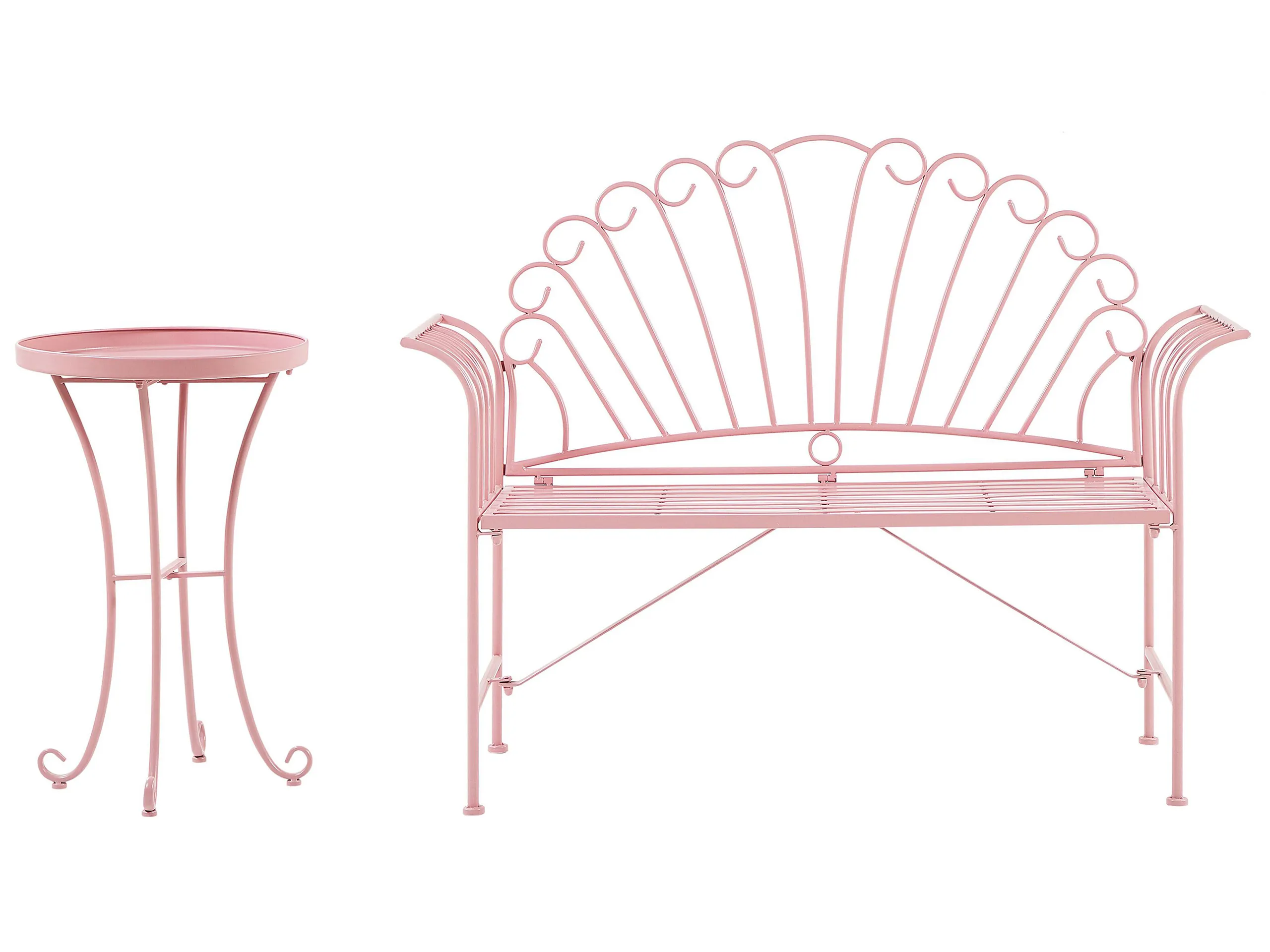 Bistro Set CAVINIA Metal Pink