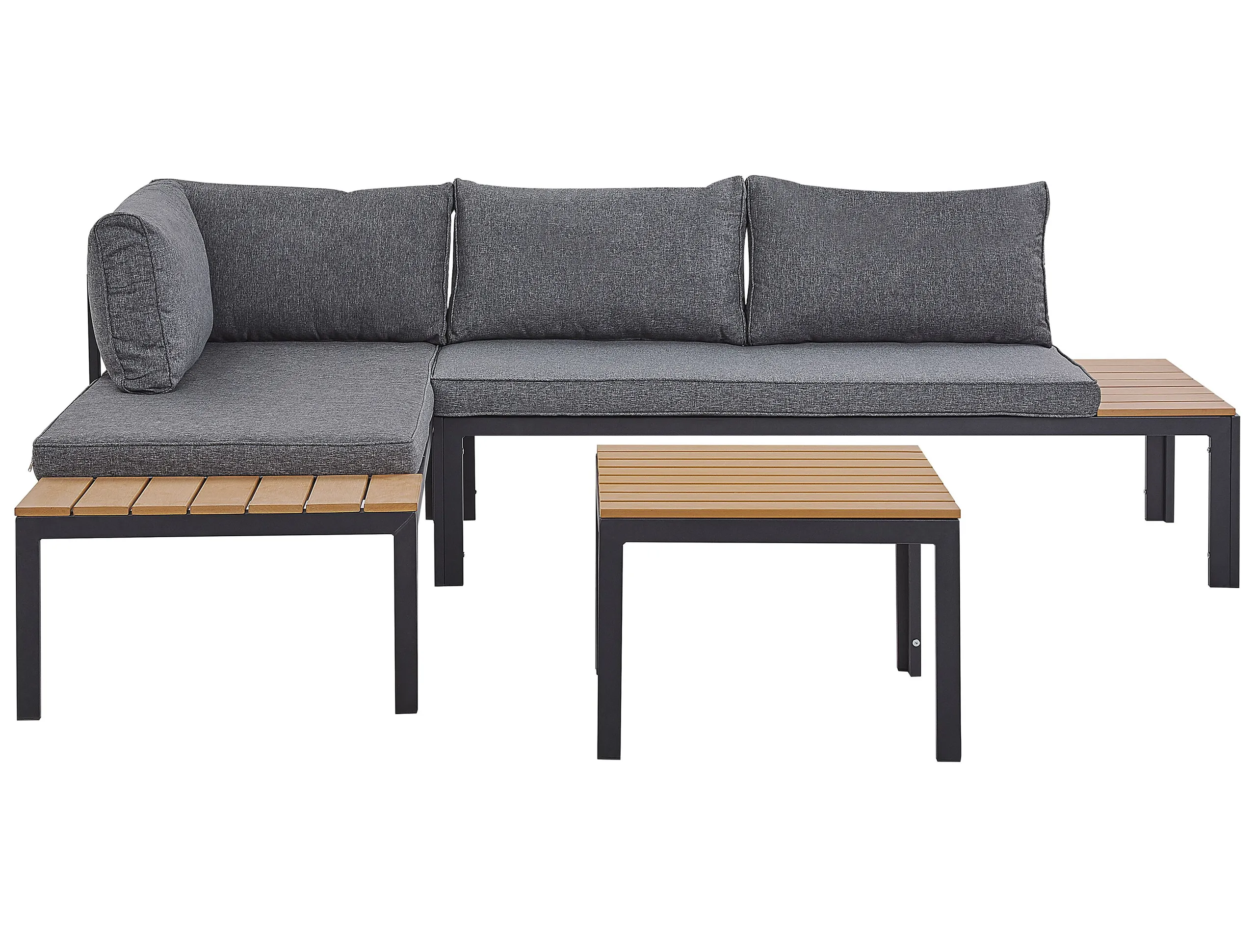 Conjunto esquinero de jardín 4 plazas PIENZA II Derecha modular Gris