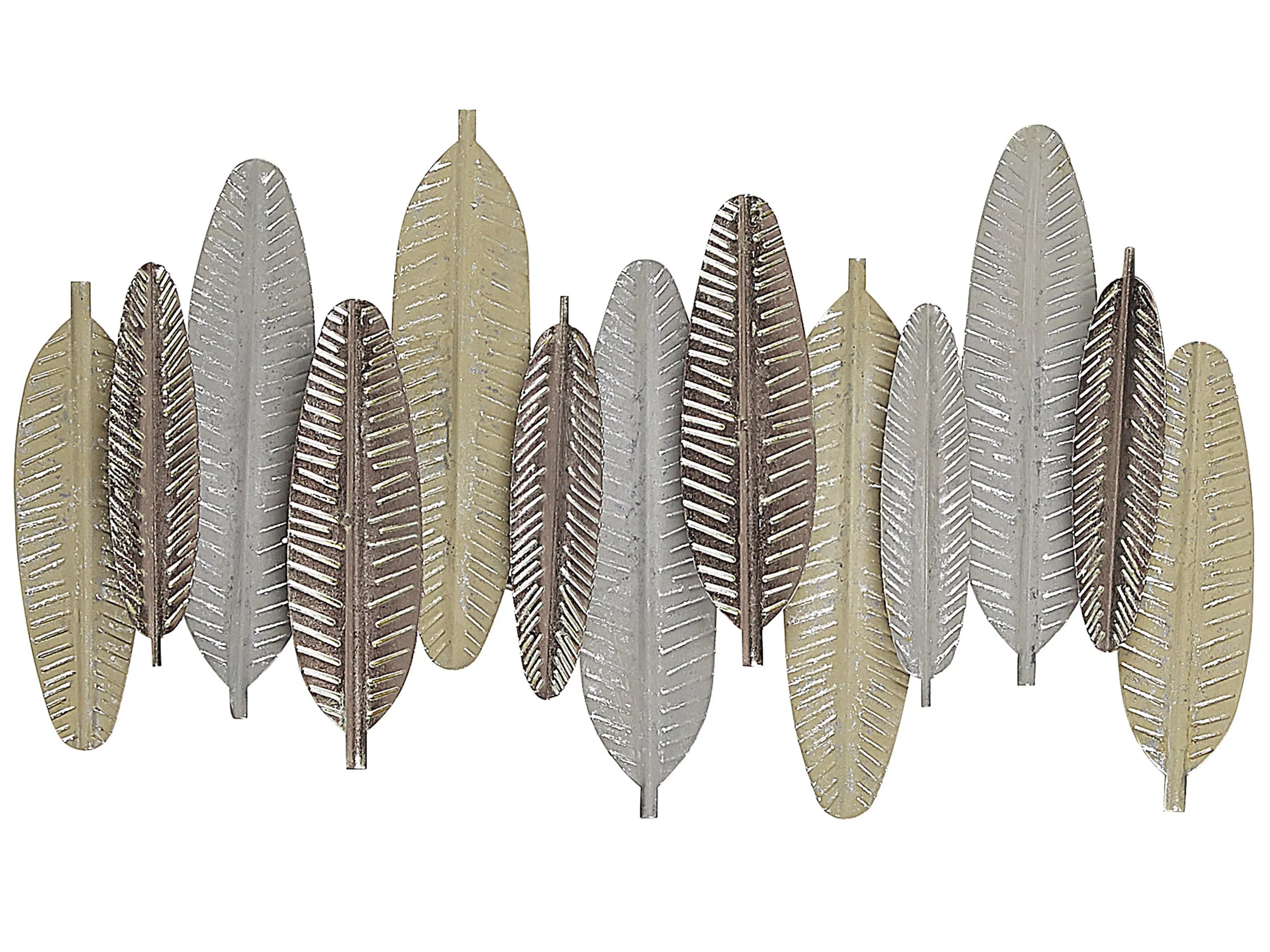 Decoración de pared Pluma ANTIMONY Metal 37 cm Plateado