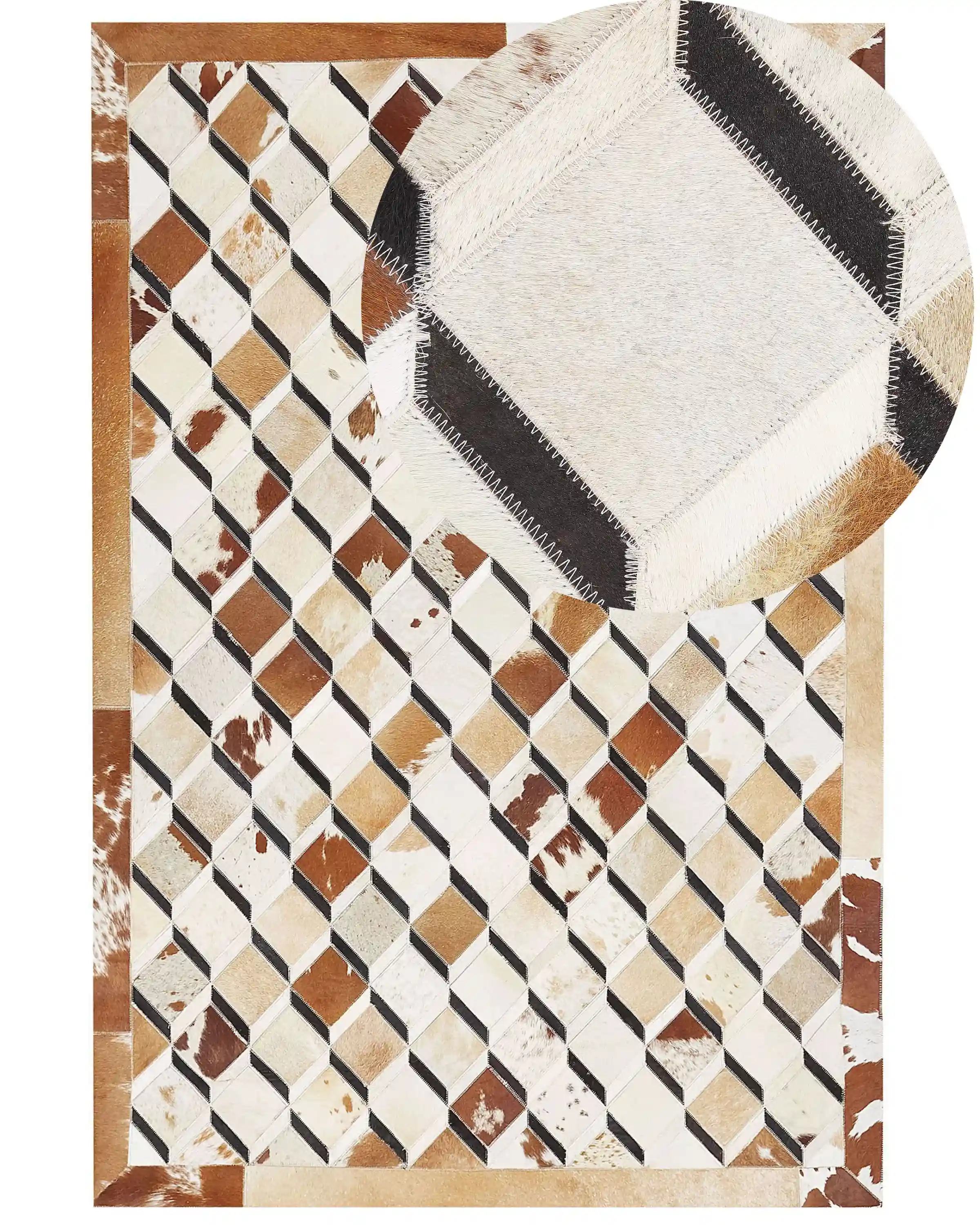 Rug SERINOVA Brown 160 x 230 cm Leather