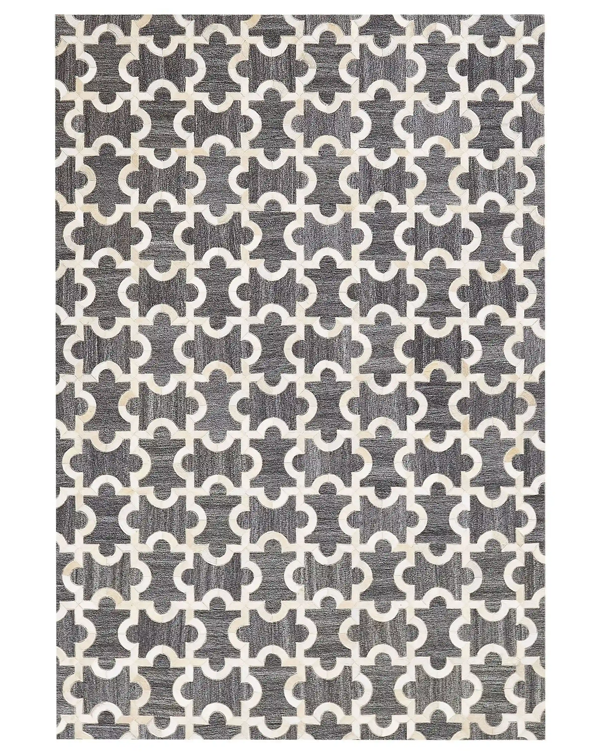 Rug YEDISU Dark Grey 160 x 230 cm Leather
