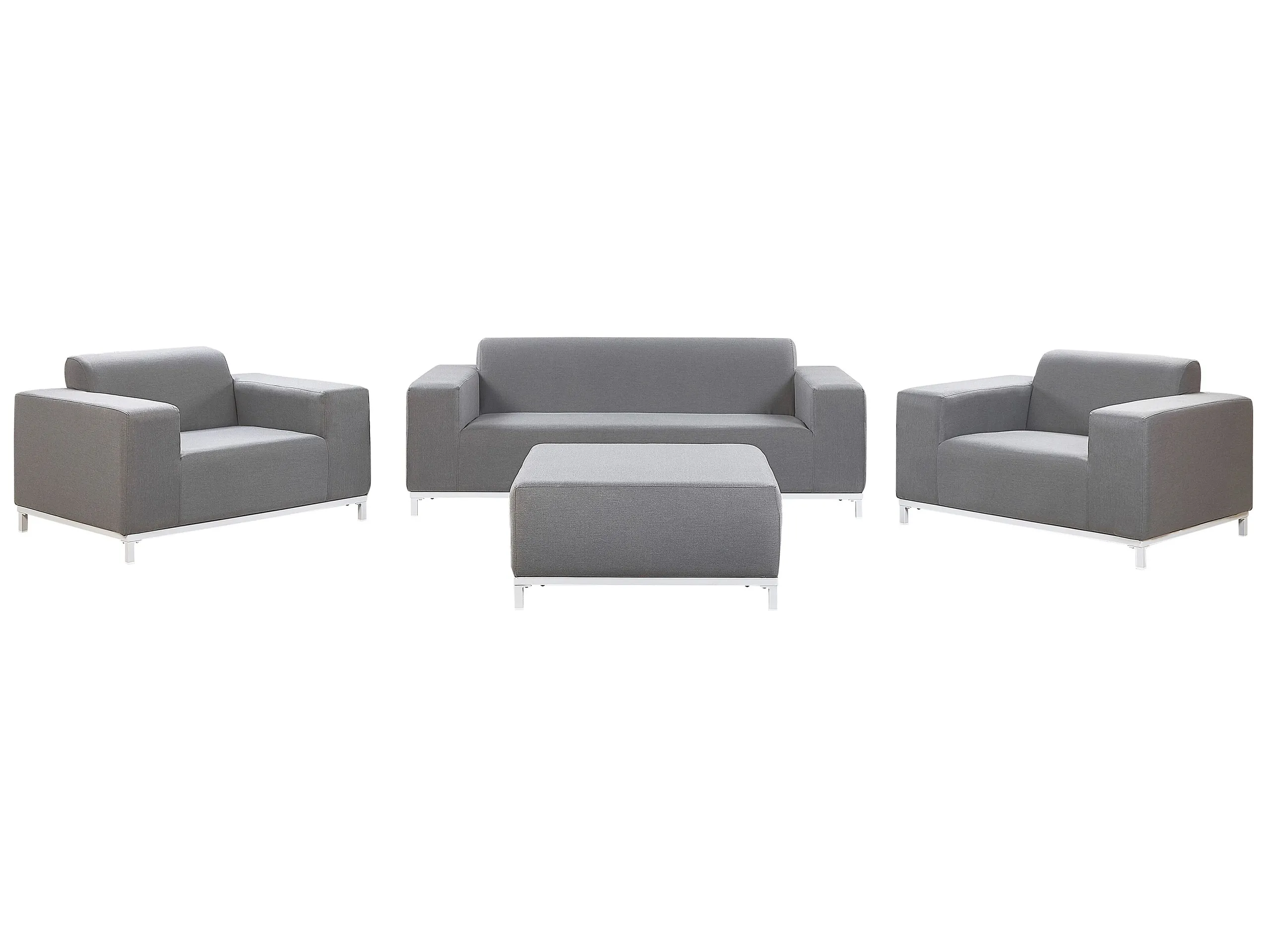 Conjunto de jardín con mesa 5 plazas ROVIGO Gris