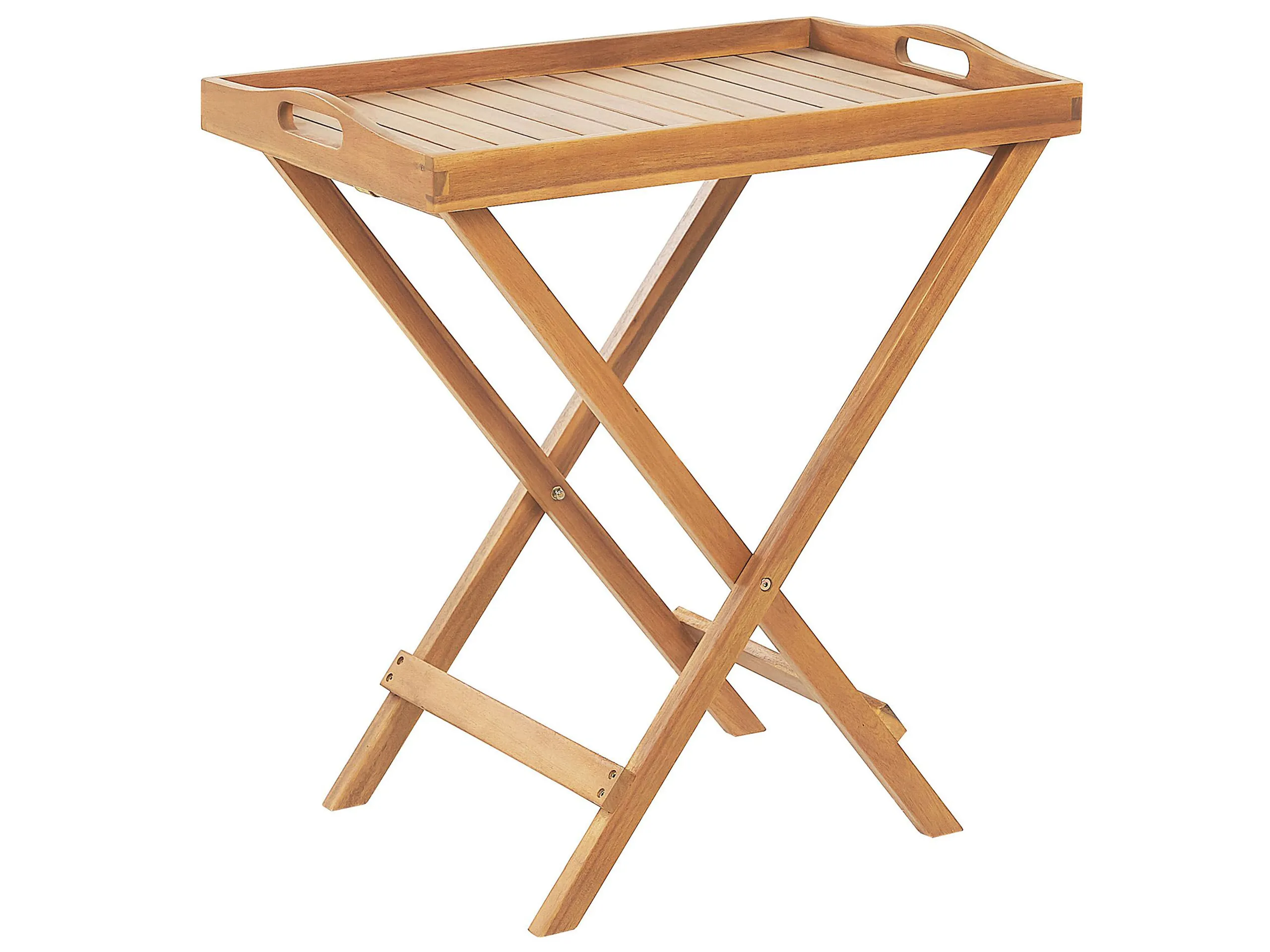 Mesa auxiliar de jardín JAVA Madera de acacia Marrón claro plegable