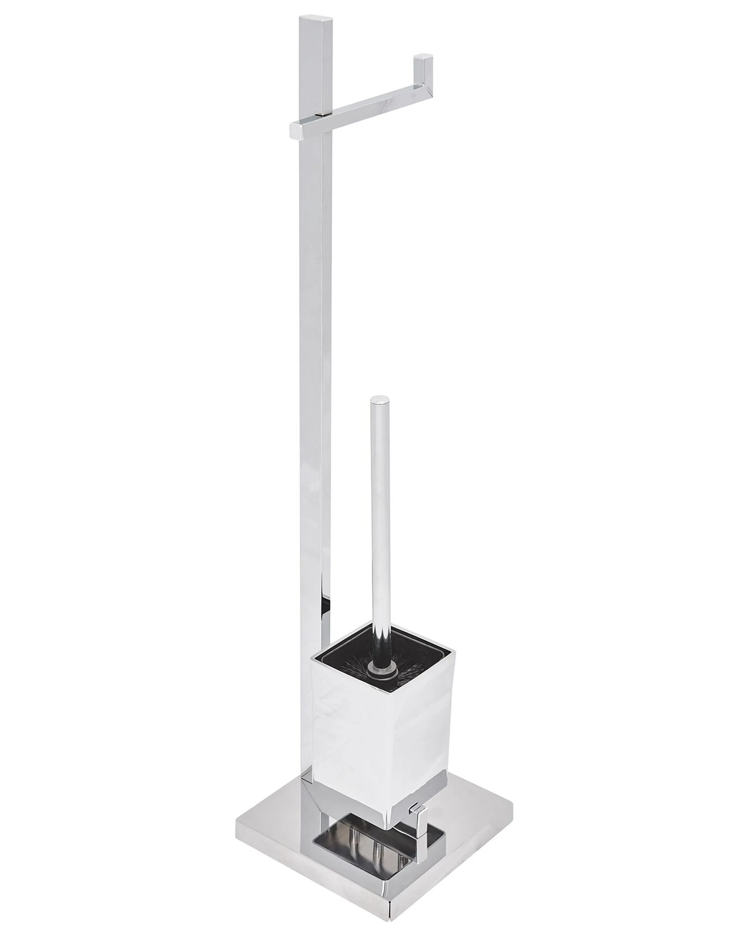 Toilet Roll and Brush Holder ULAPES Metal Silver