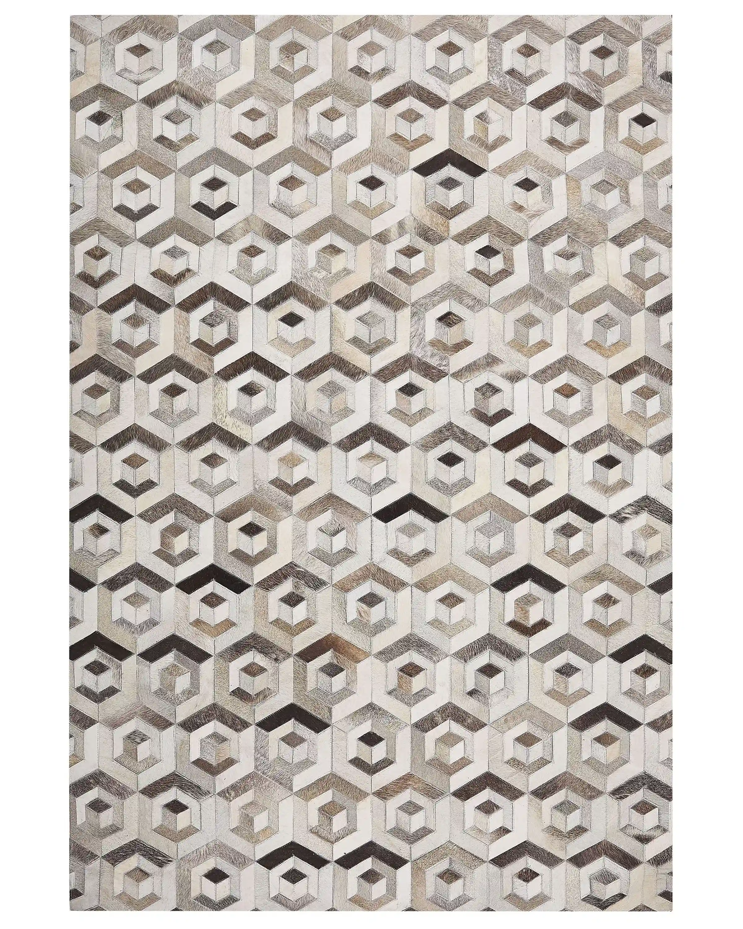 Rug TAVAK Beige 140 x 200 cm Leather
