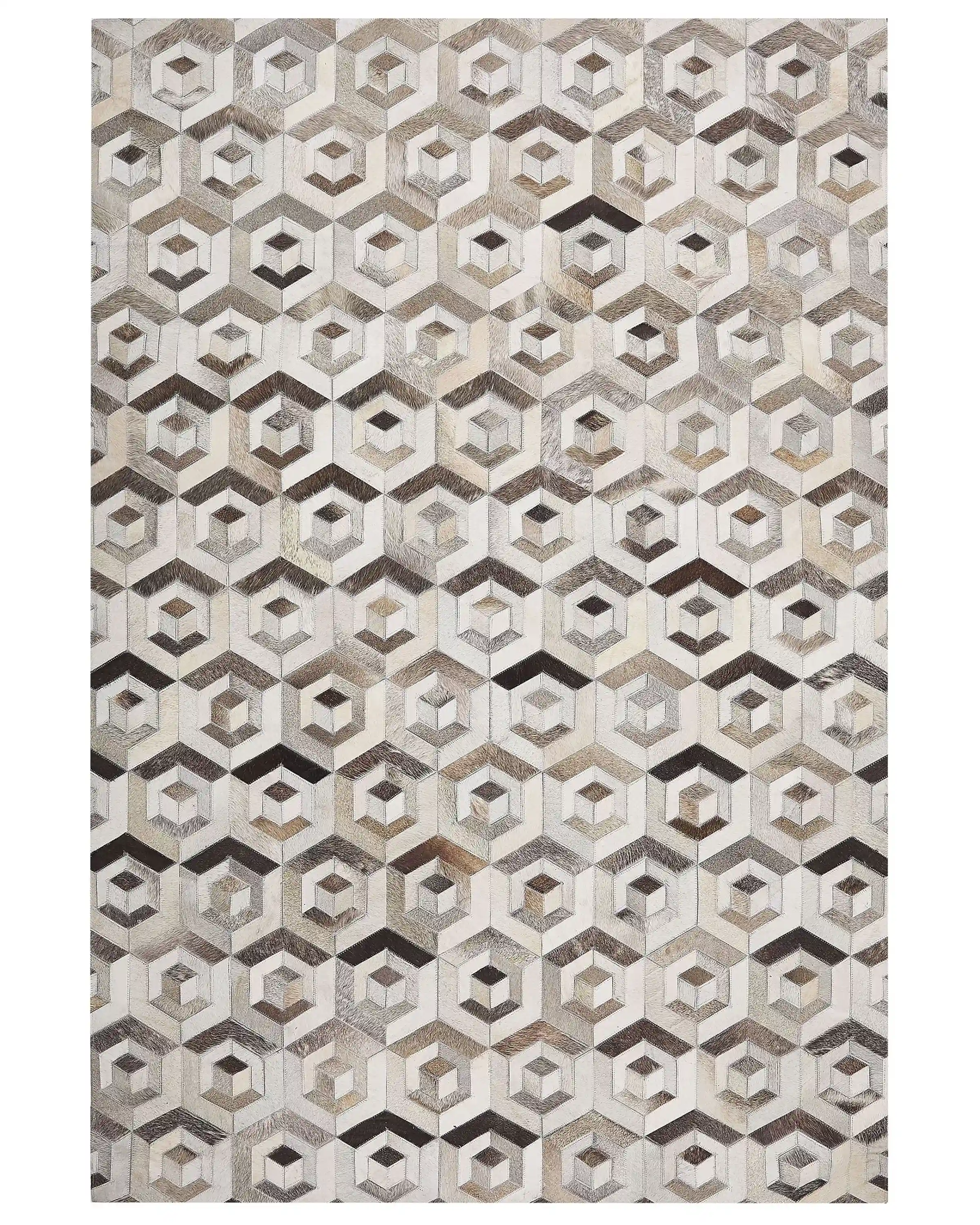 Rug TAVAK Beige 160 x 230 cm Leather