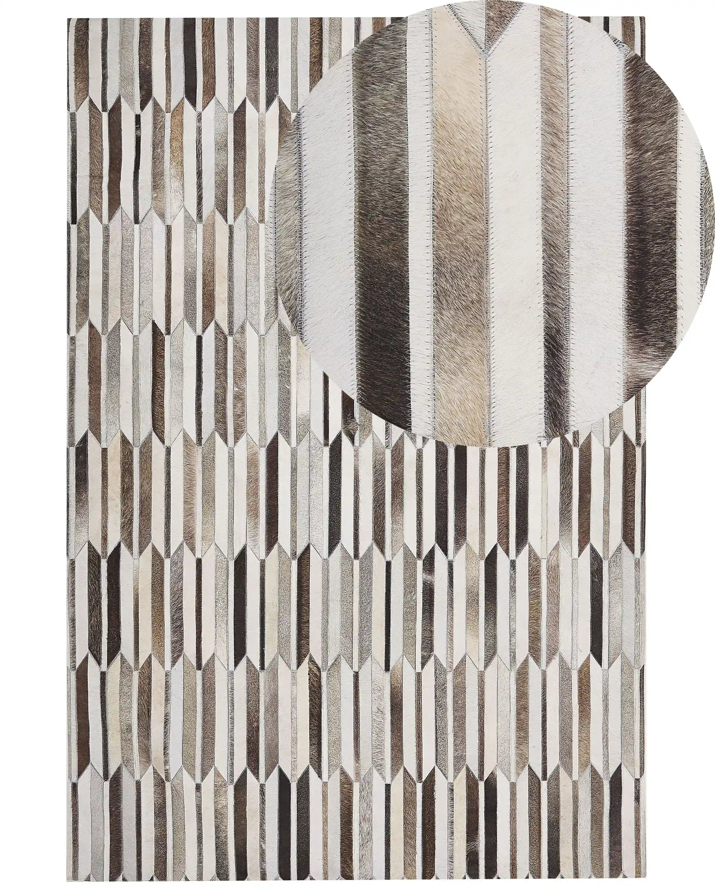 Rug KULALAR Beige 140 x 200 cm Leather