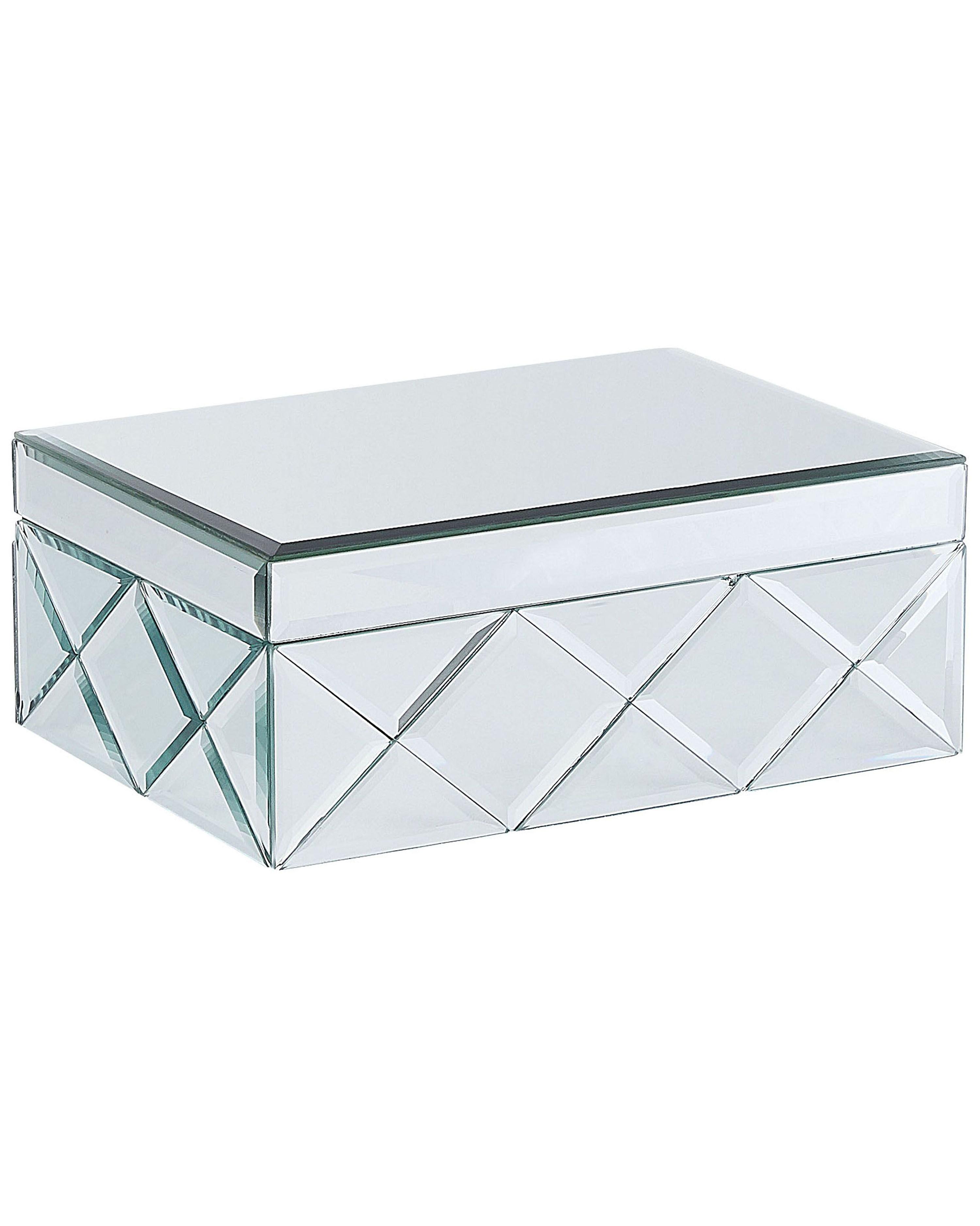 Cajita decorativa GORRON Vidrio Plateado espejado
