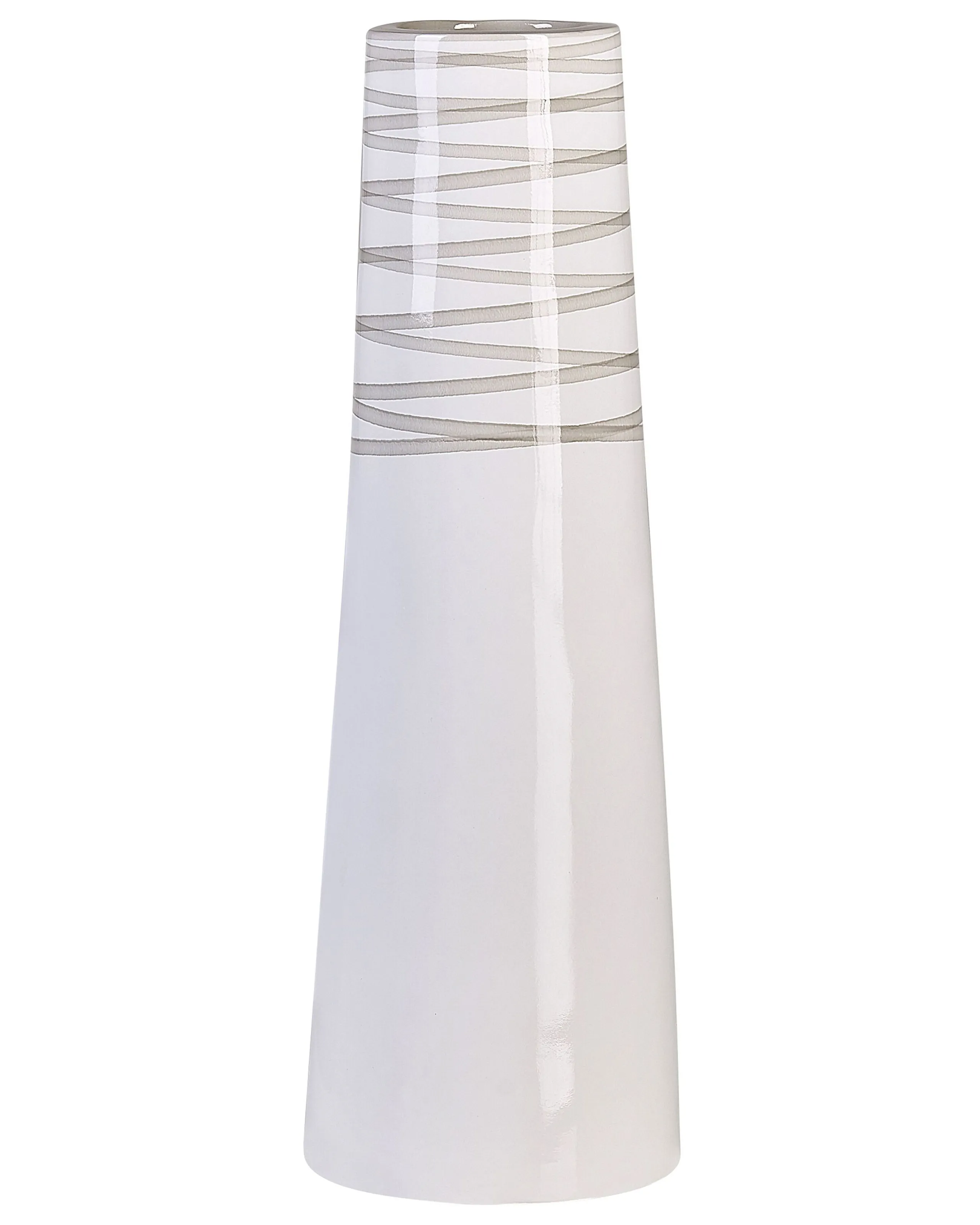 Decorative Vase TARRAGONA Ceramic 57 cm White