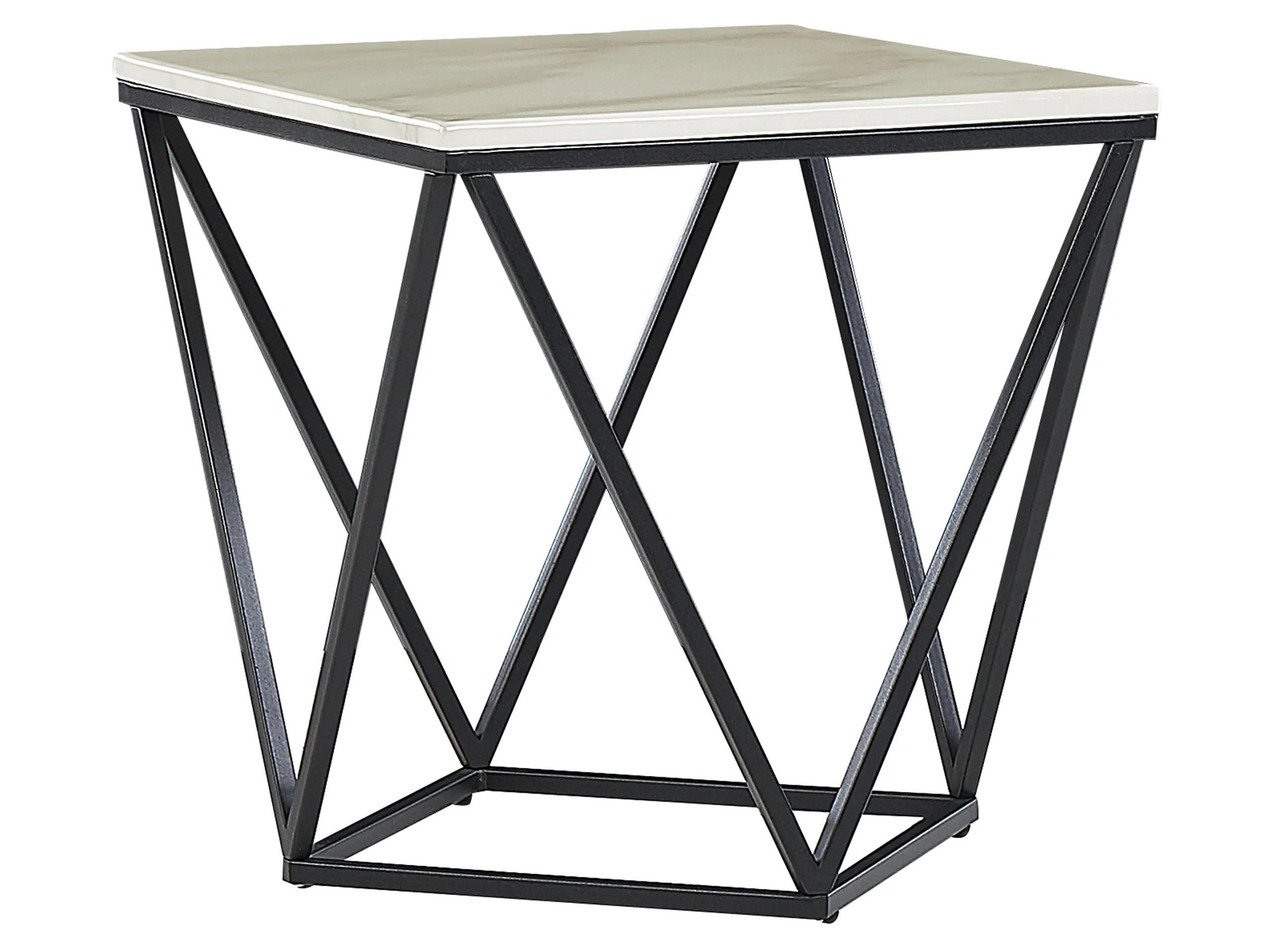Side Table MALIBU Marble/ Black