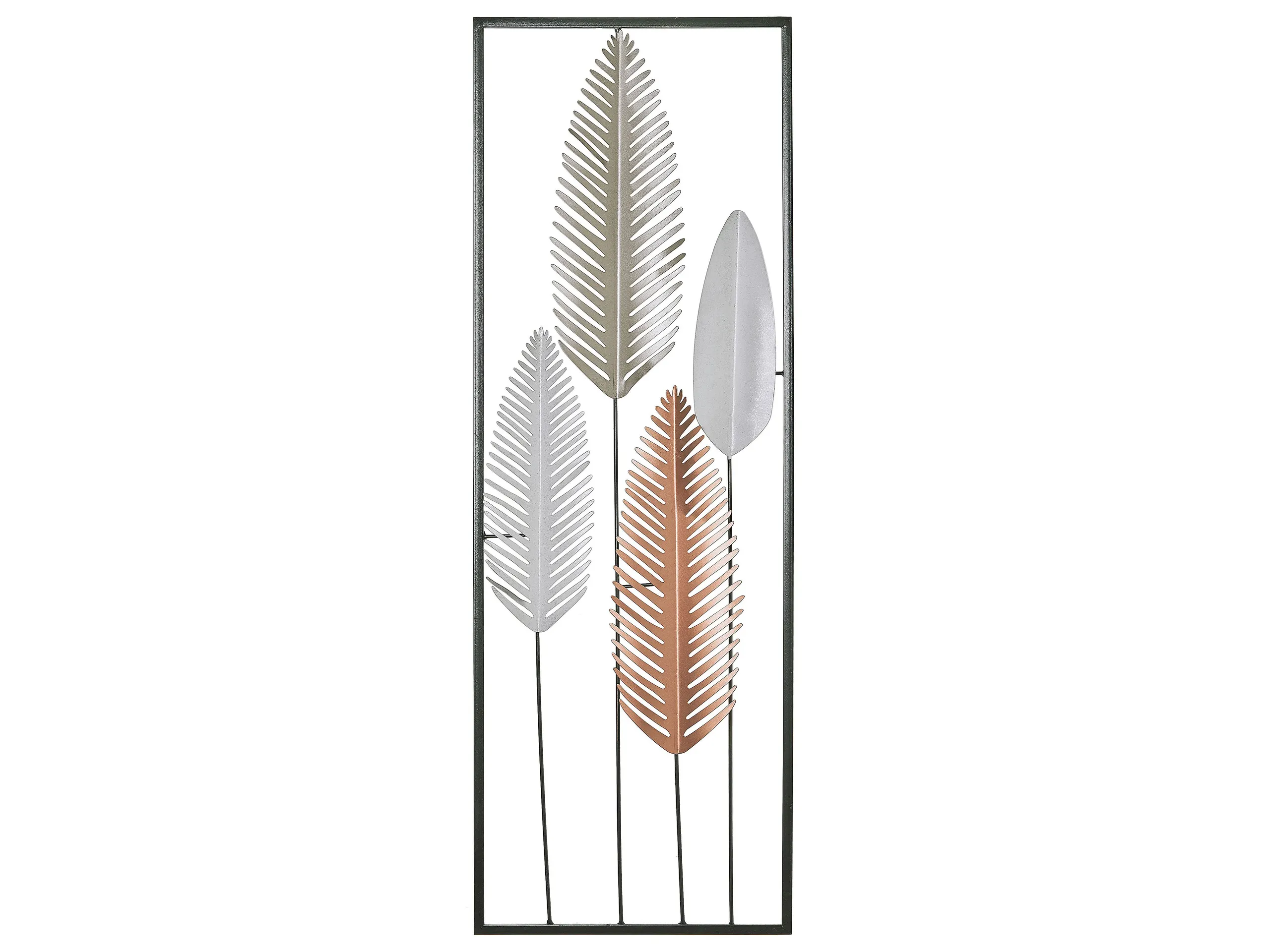 Decoración de pared Hoja NIOBIUM Metal 90 cm Plateado