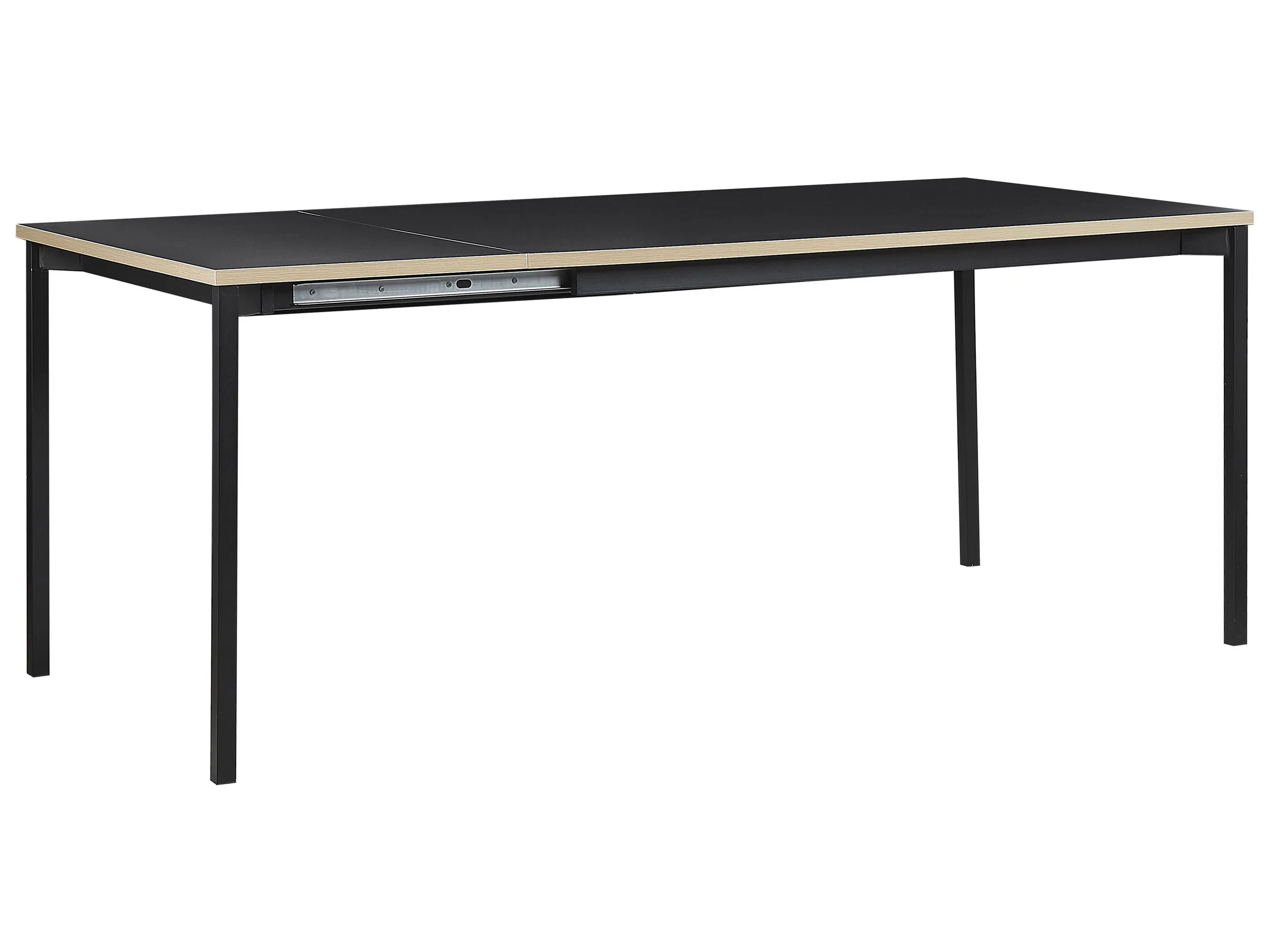 Extending Dining Table AVIS Black 140/190 cm 90 cm