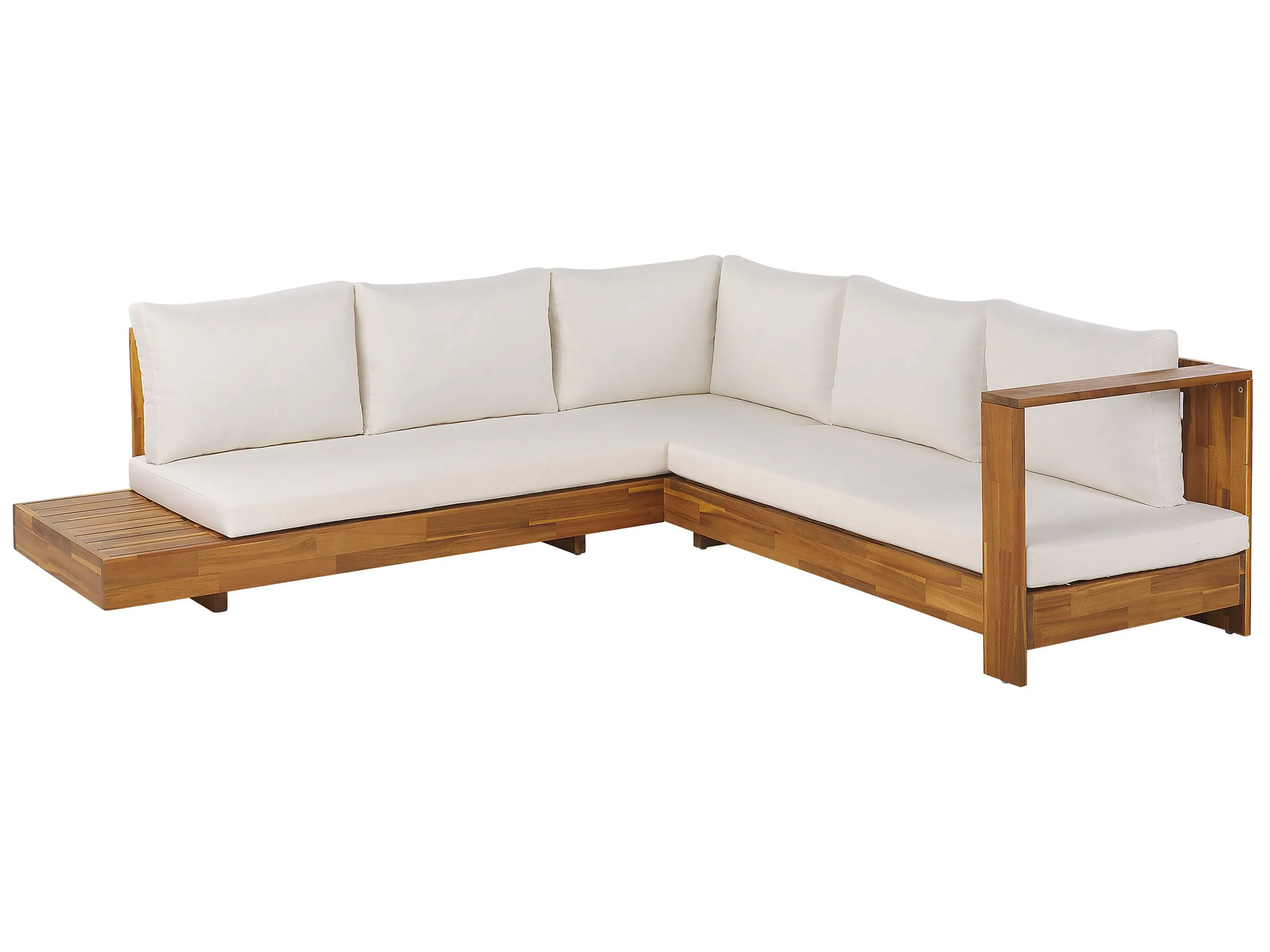 Garden Corner Sofa 5 Seater MARETTIMO Left Hand Certified Acacia Wood Brown