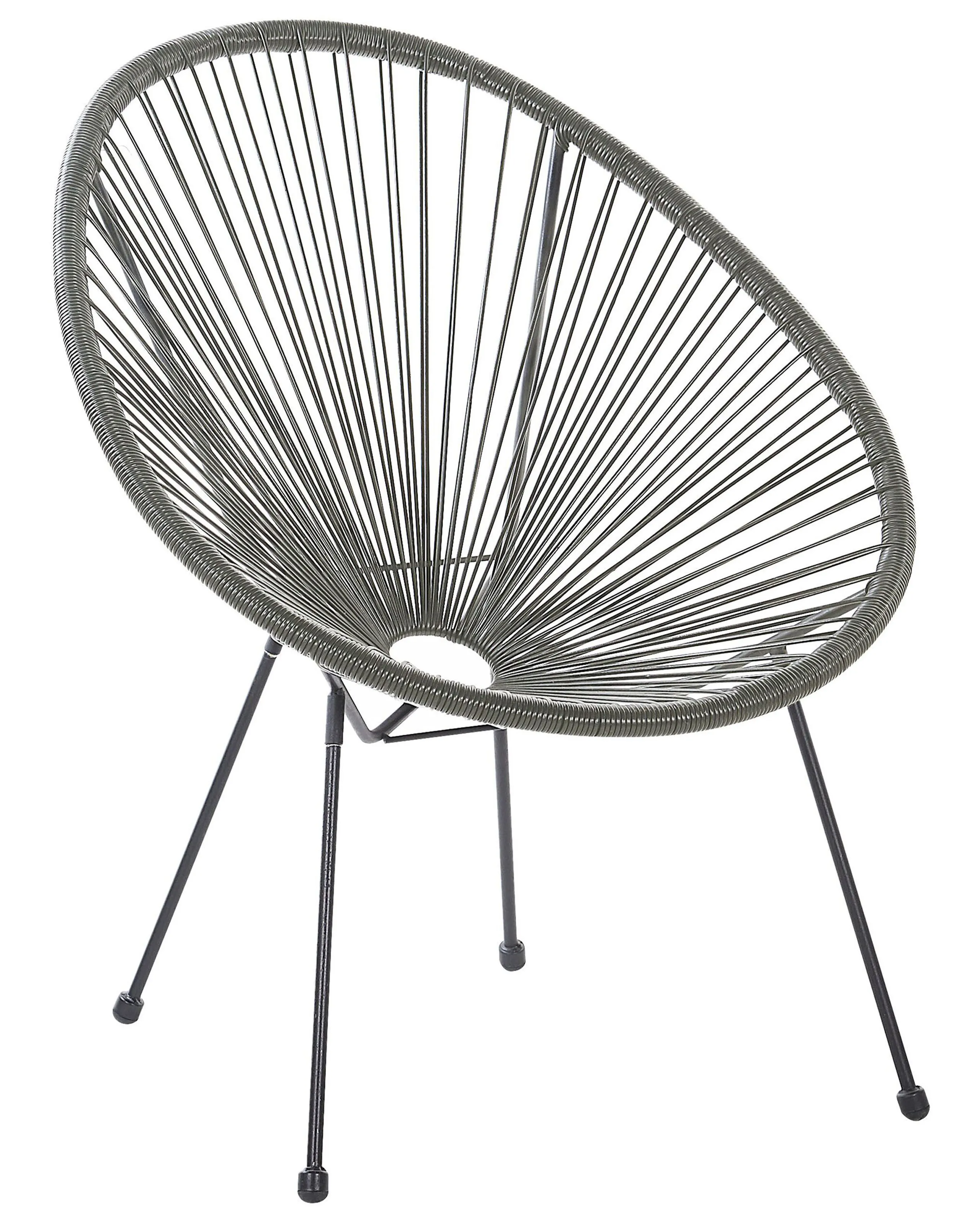 Garden Chair ACAPULCO II PE Rattan Dark Grey