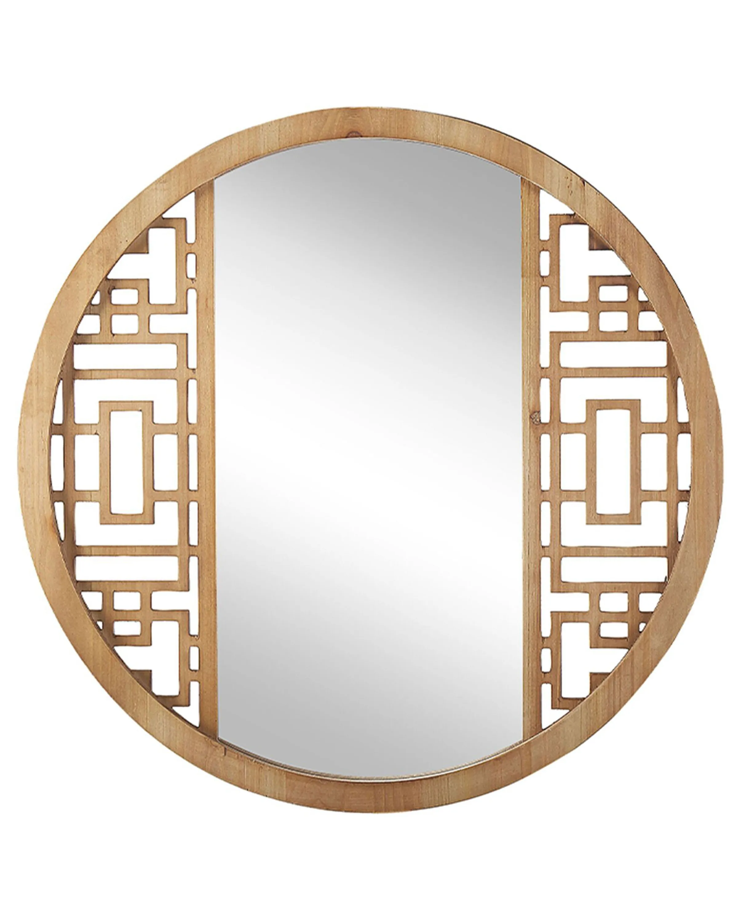 Espejo FIRMINY 60 cm 60 cm Madera de abeto Marrón claro