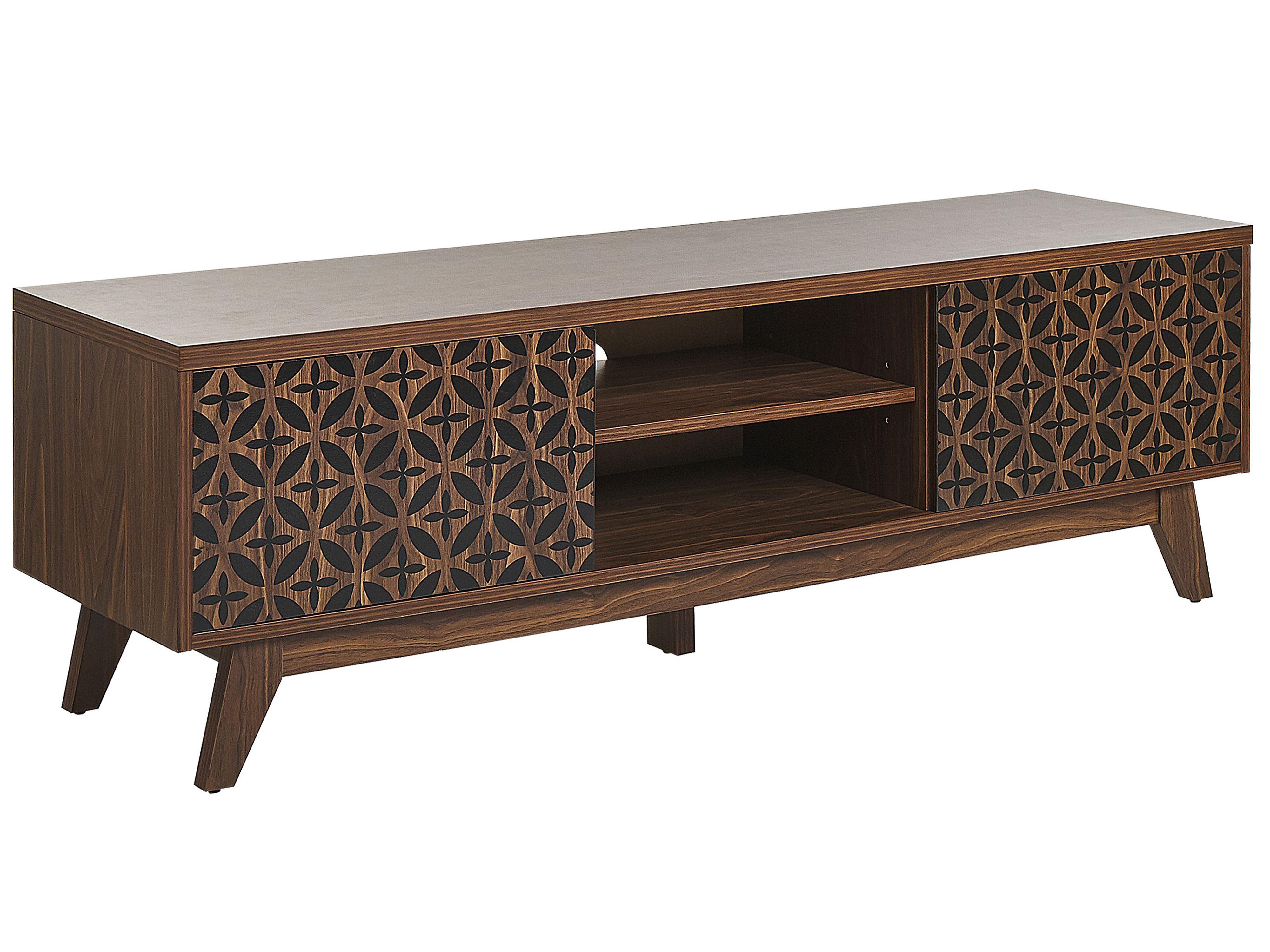 Mueble TV PRESCOT Marrón oscuro