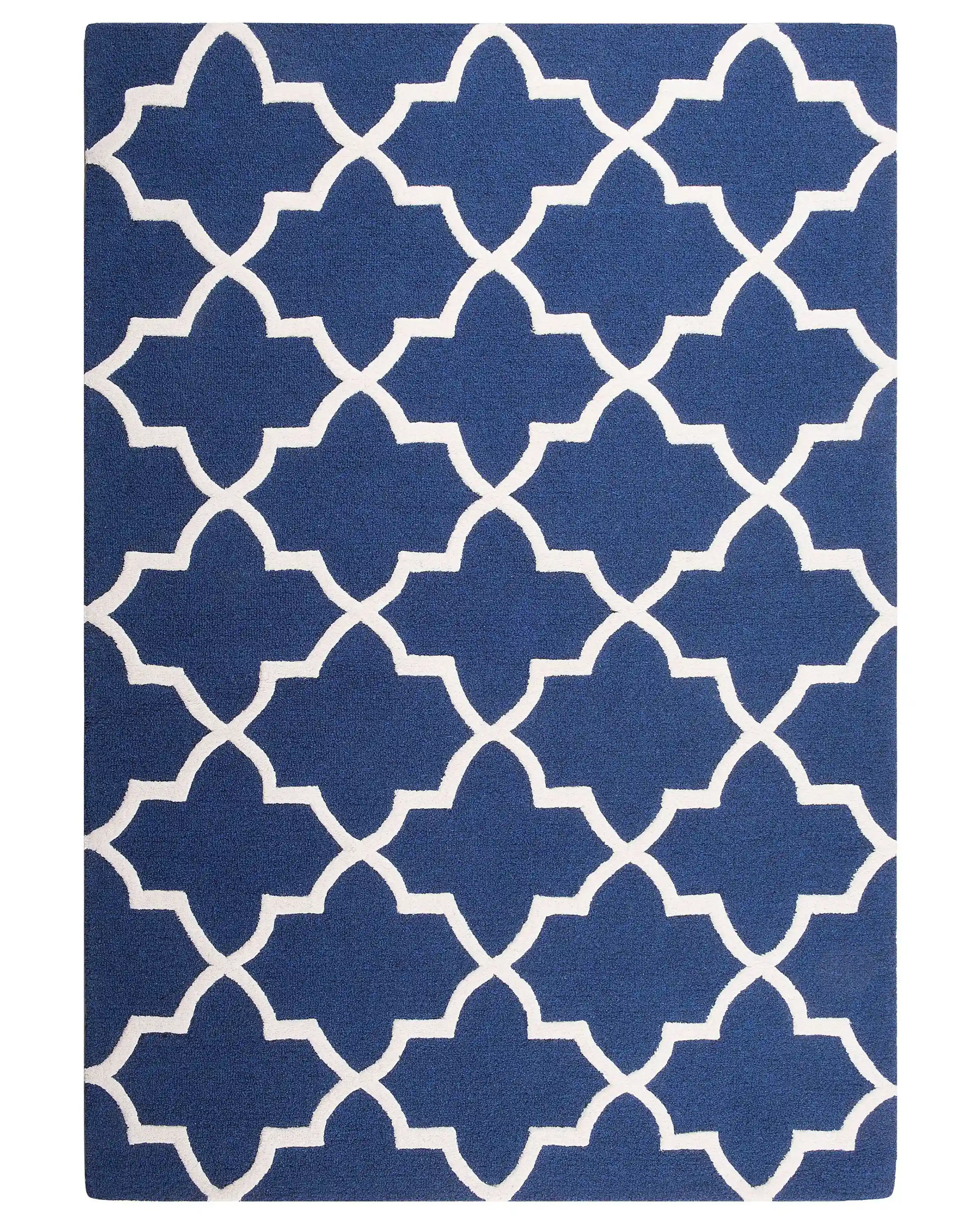 Rug SILVAN Navy Blue 140 x 200 cm Wool