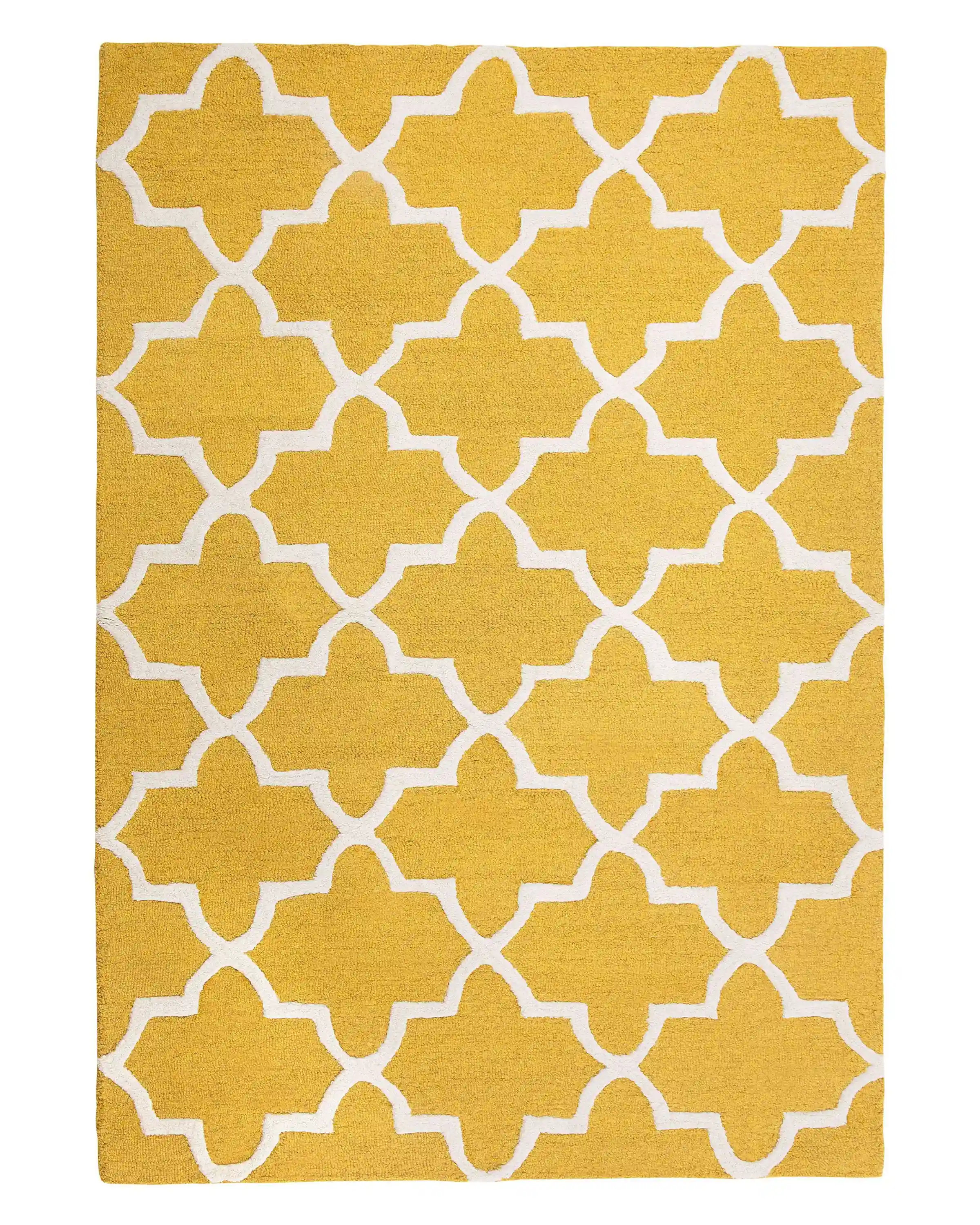 Rug SILVAN Yellow 140 x 200 cm Wool