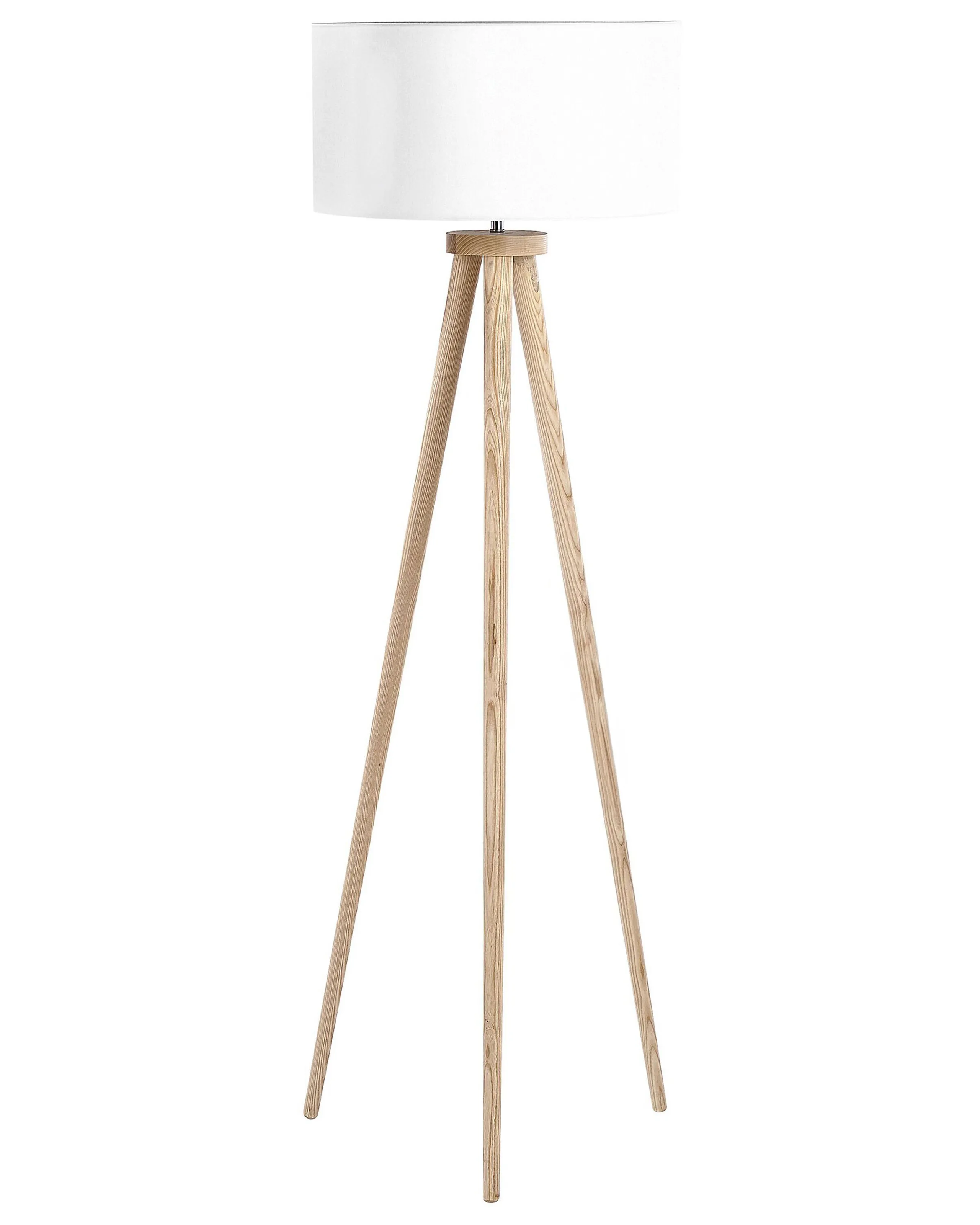 Lámpara de pie NITRA Madera de roble Blanco