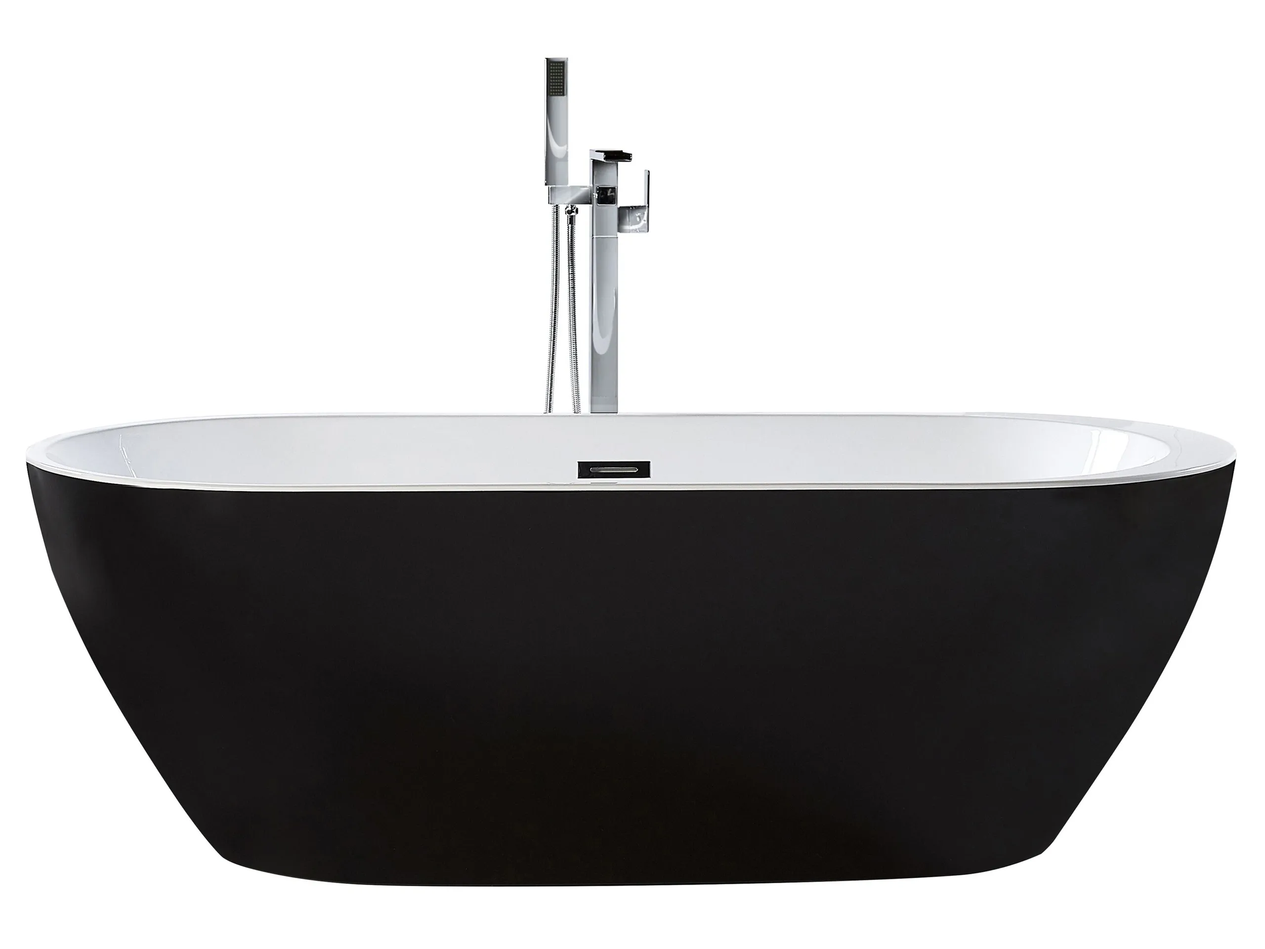 Freestanding Bathtub NEVIS 1600 x 750 mm Black