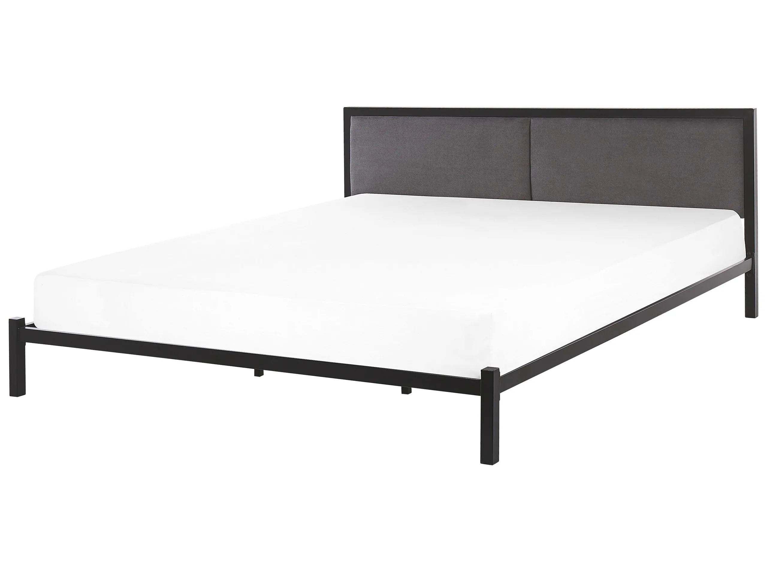 Bed Metal CLAMART 180 x 200 cm (EU Super King) Grey