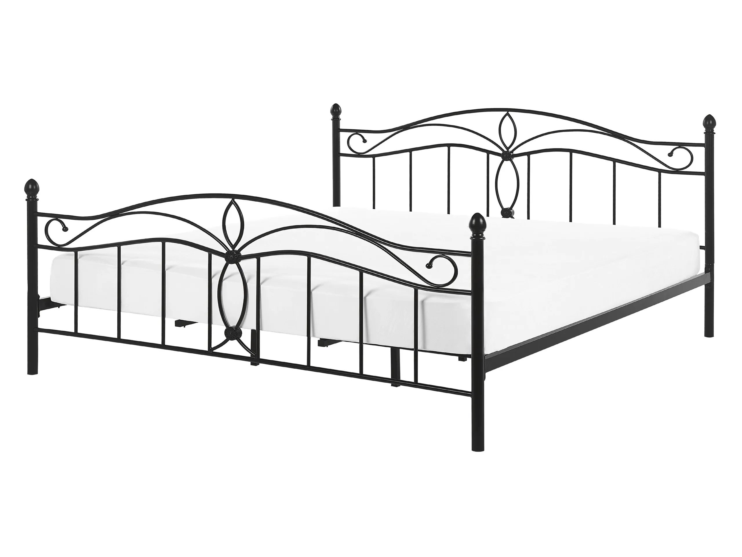 Bed Metal ANTLIA 140 x 200 cm (EU Double) Black