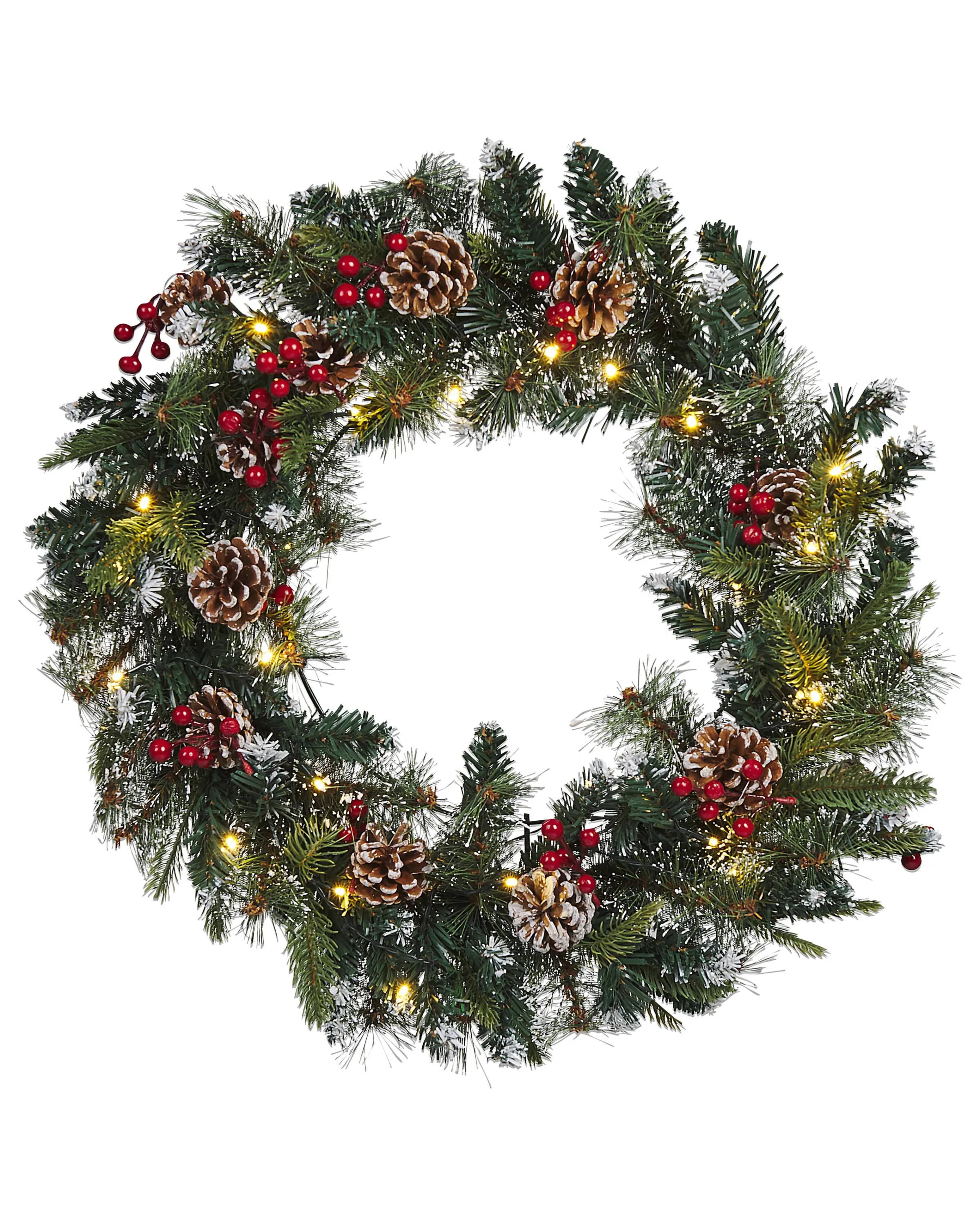 Corona de Navidad LED PAIMIO Verde 60 cm