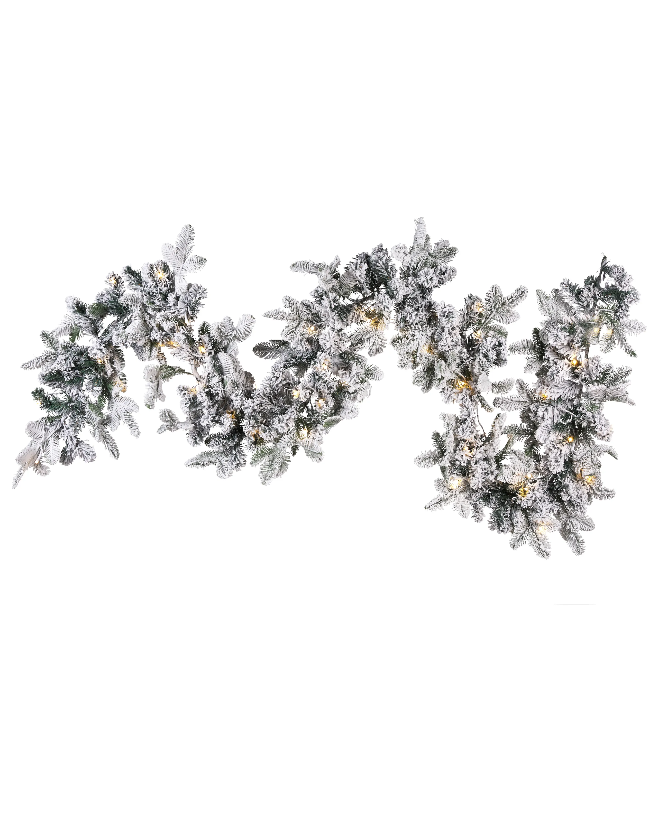 Guirnalda de Navidad nevada LED SUNDO 270 cm Blanco