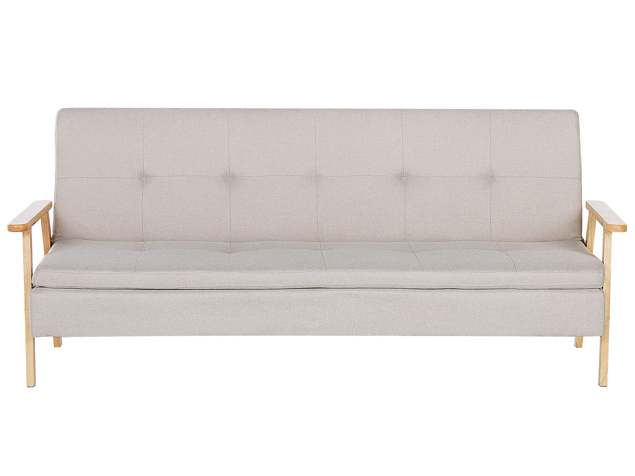 Sofa Bed 3 Seater TJORN Fabric Beige