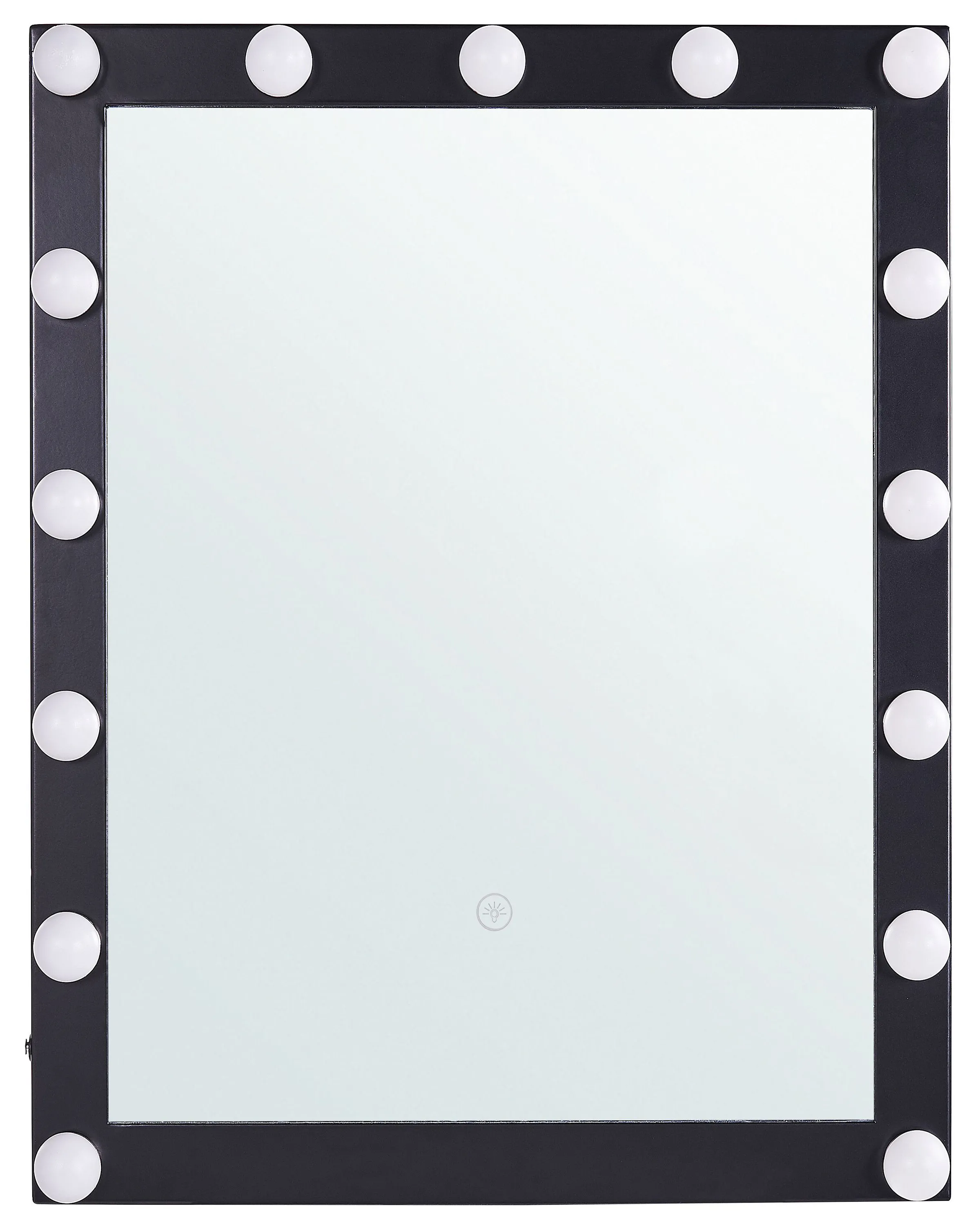 LED Bathroom Mirror ODENAS 50 cm 60 cm Black