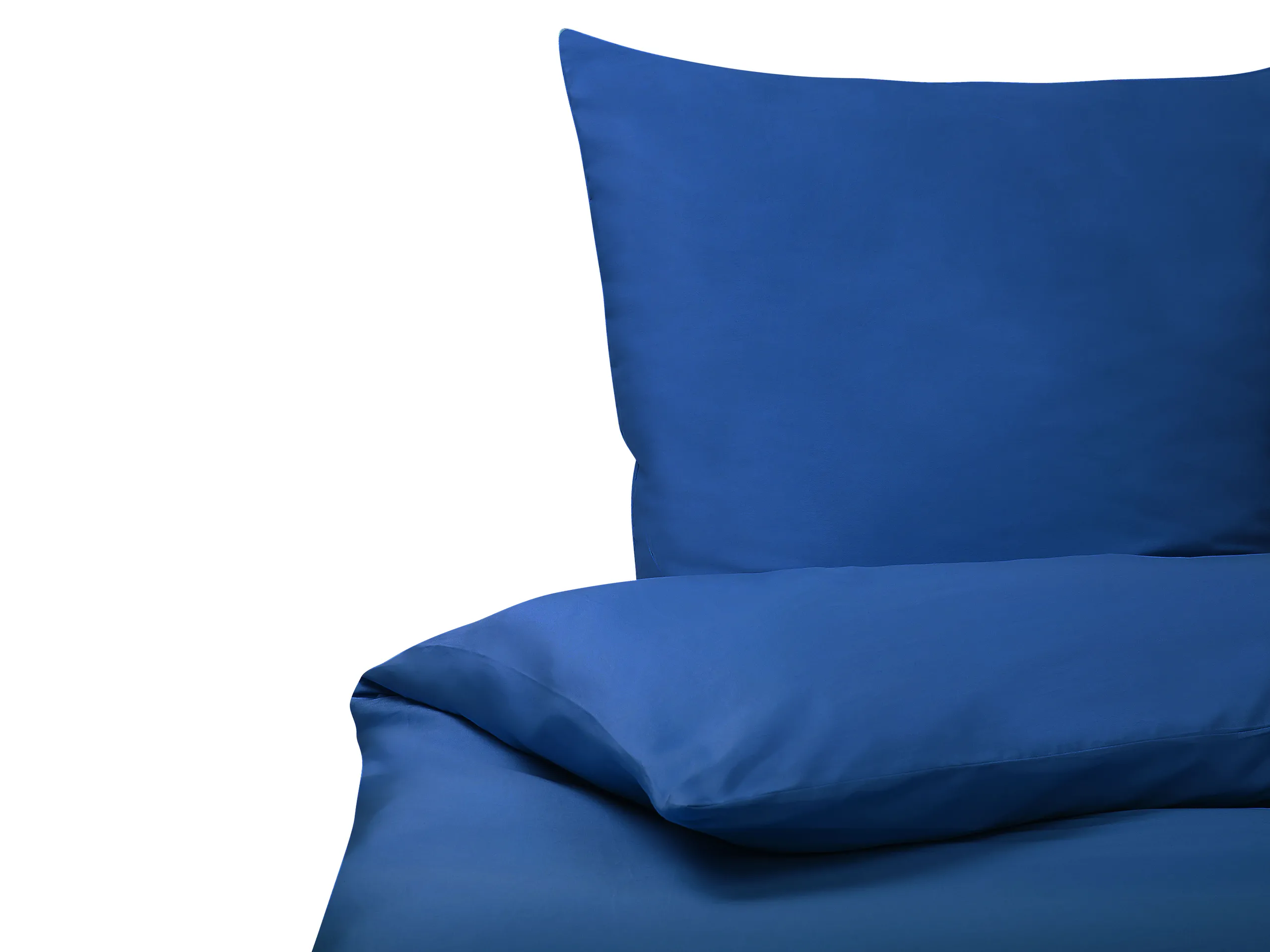 Duvet Cover Set HARMONRIDGE Sateen Cotton 220 x 240 cm Dark Blue