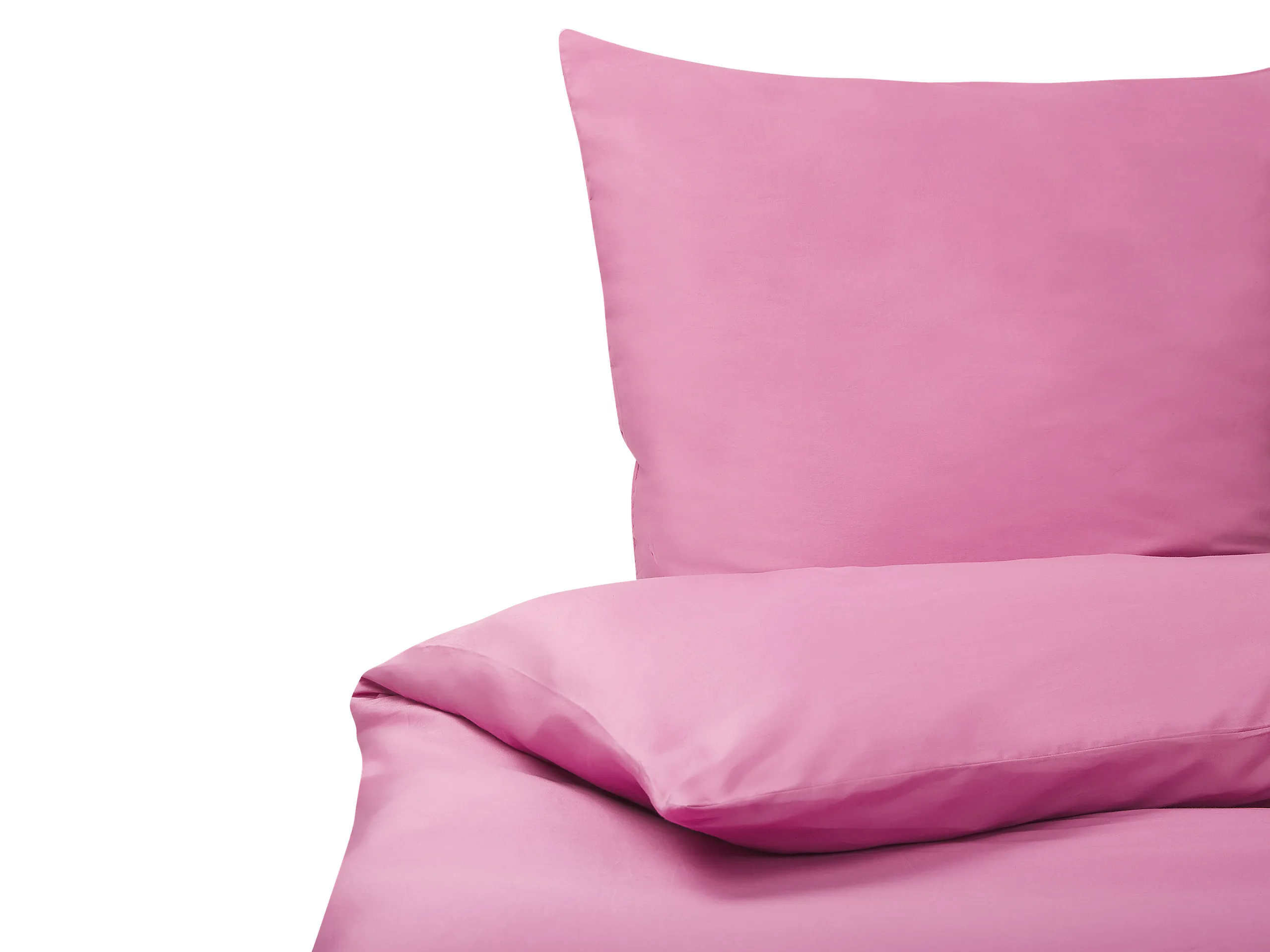 Duvet Cover Set HARMONRIDGE Sateen Cotton 135 x 200 cm Pink
