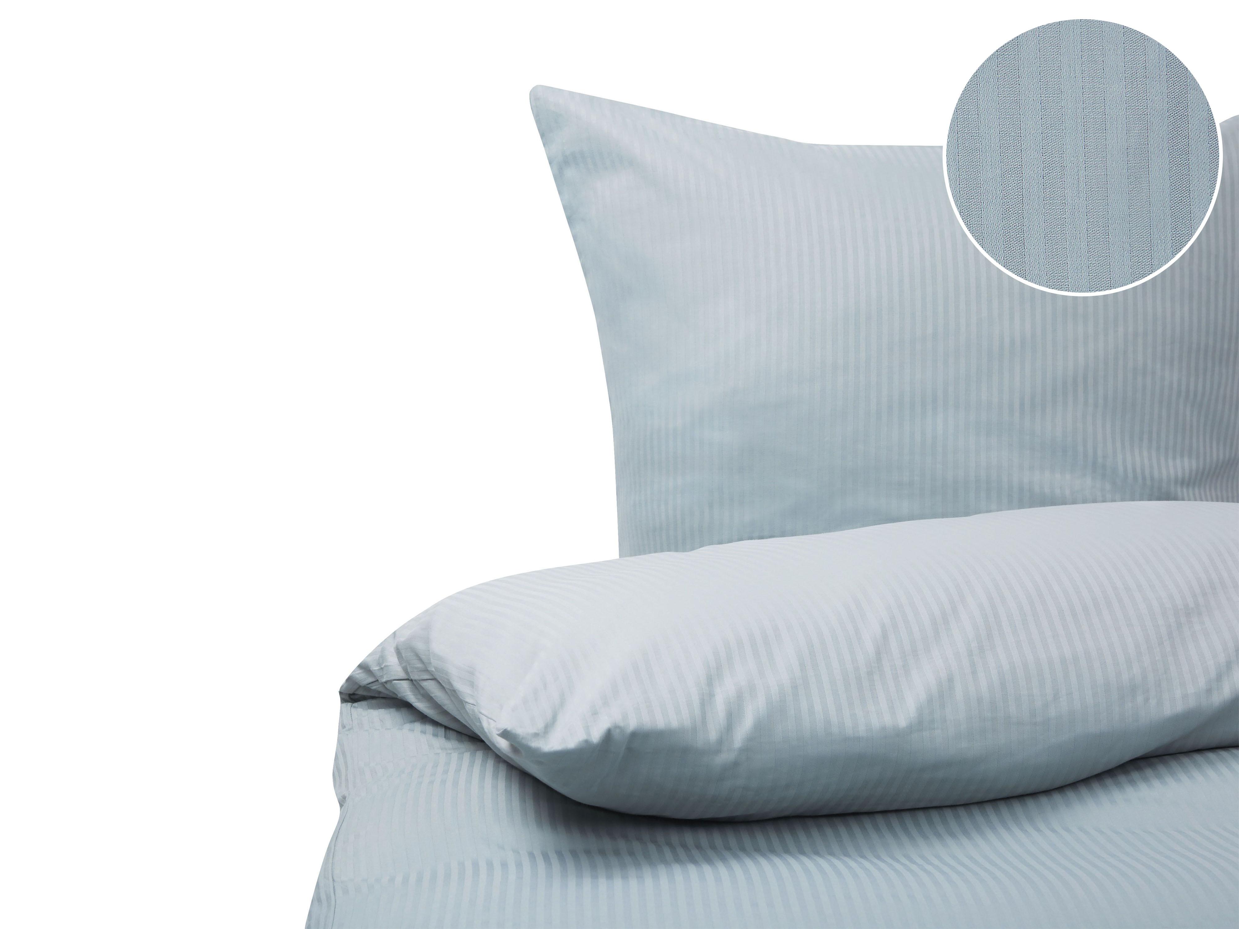 Duvet Cover Set AVONDALE Sateen Cotton 220 x 240 cm Grey