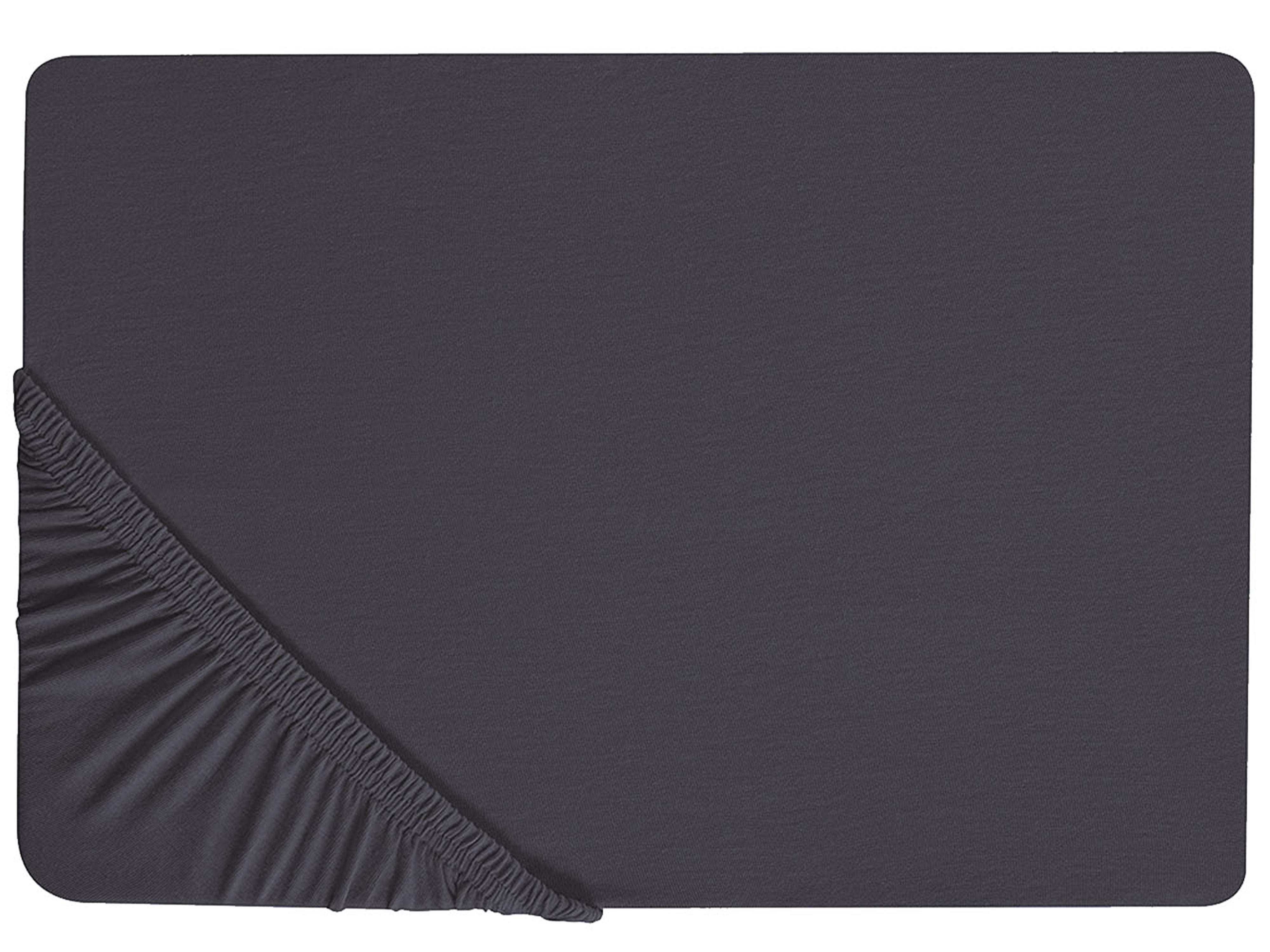 Fitted Sheet HOFUF Cotton 200 x 200 cm Black