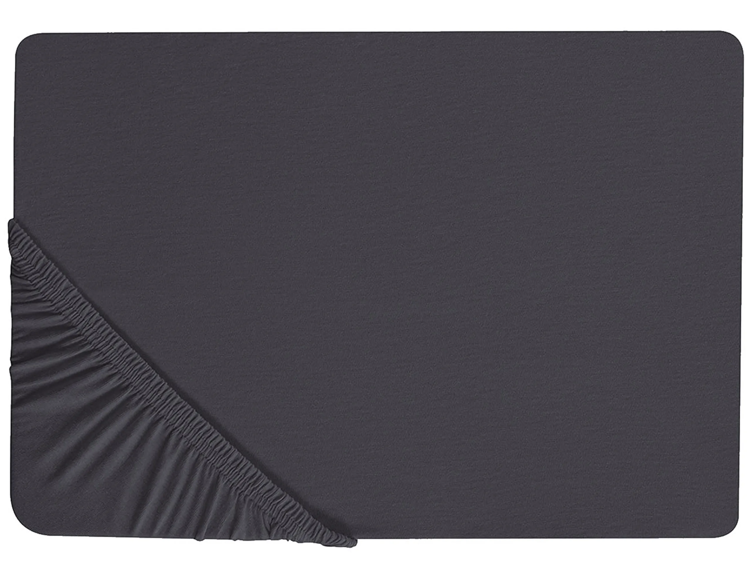 Fitted Sheet HOFUF Cotton 160 x 200 cm Black