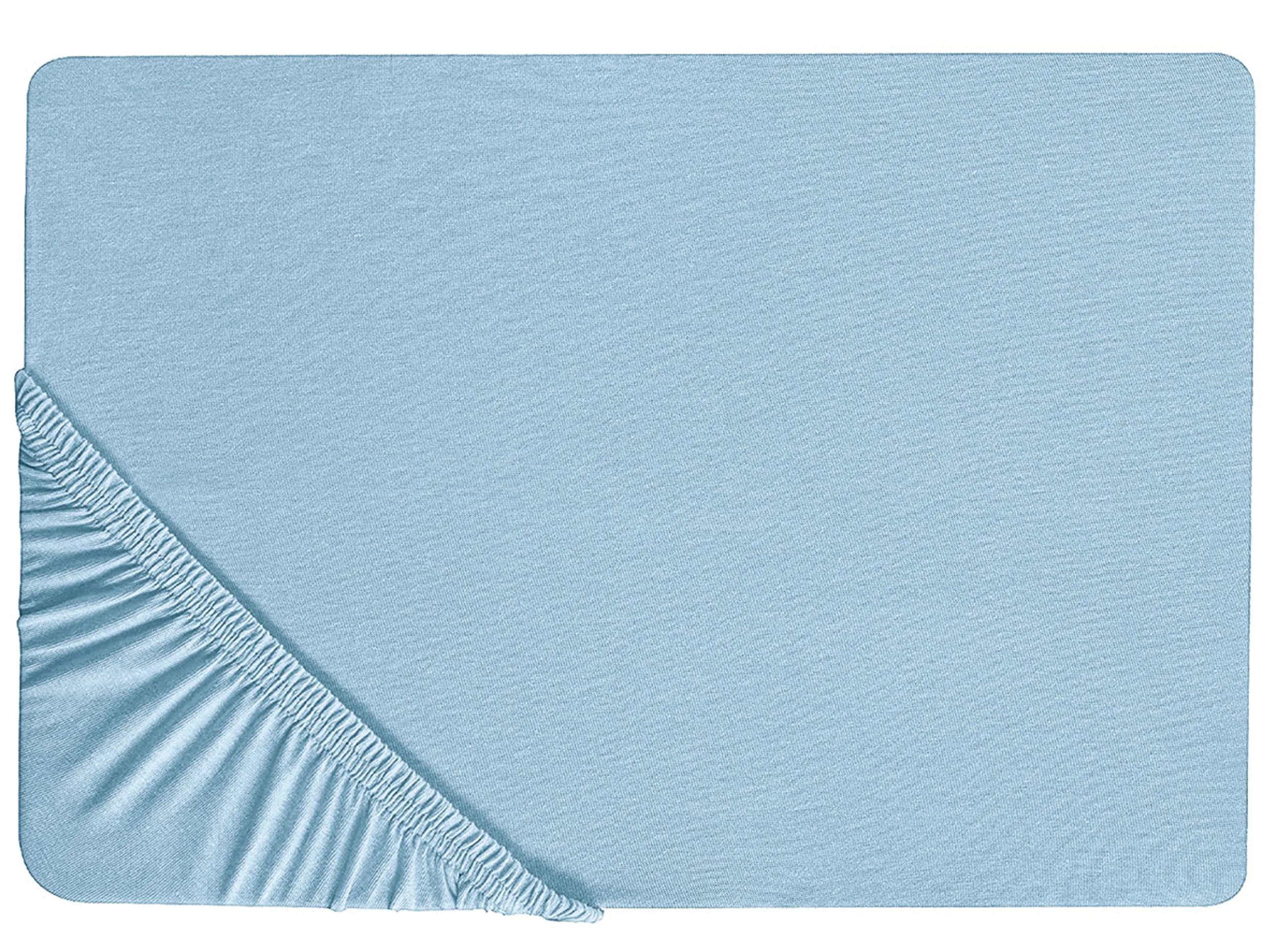 Fitted Sheet HOFUF Cotton 180 x 200 cm Light Blue