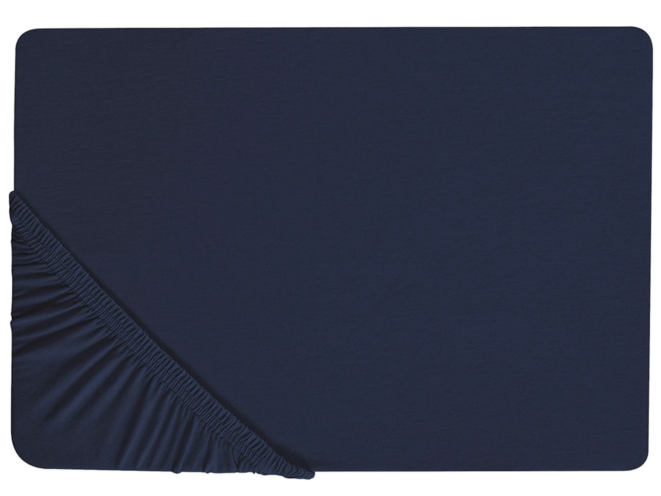 Fitted Sheet HOFUF Cotton 160 x 200 cm Navy Blue