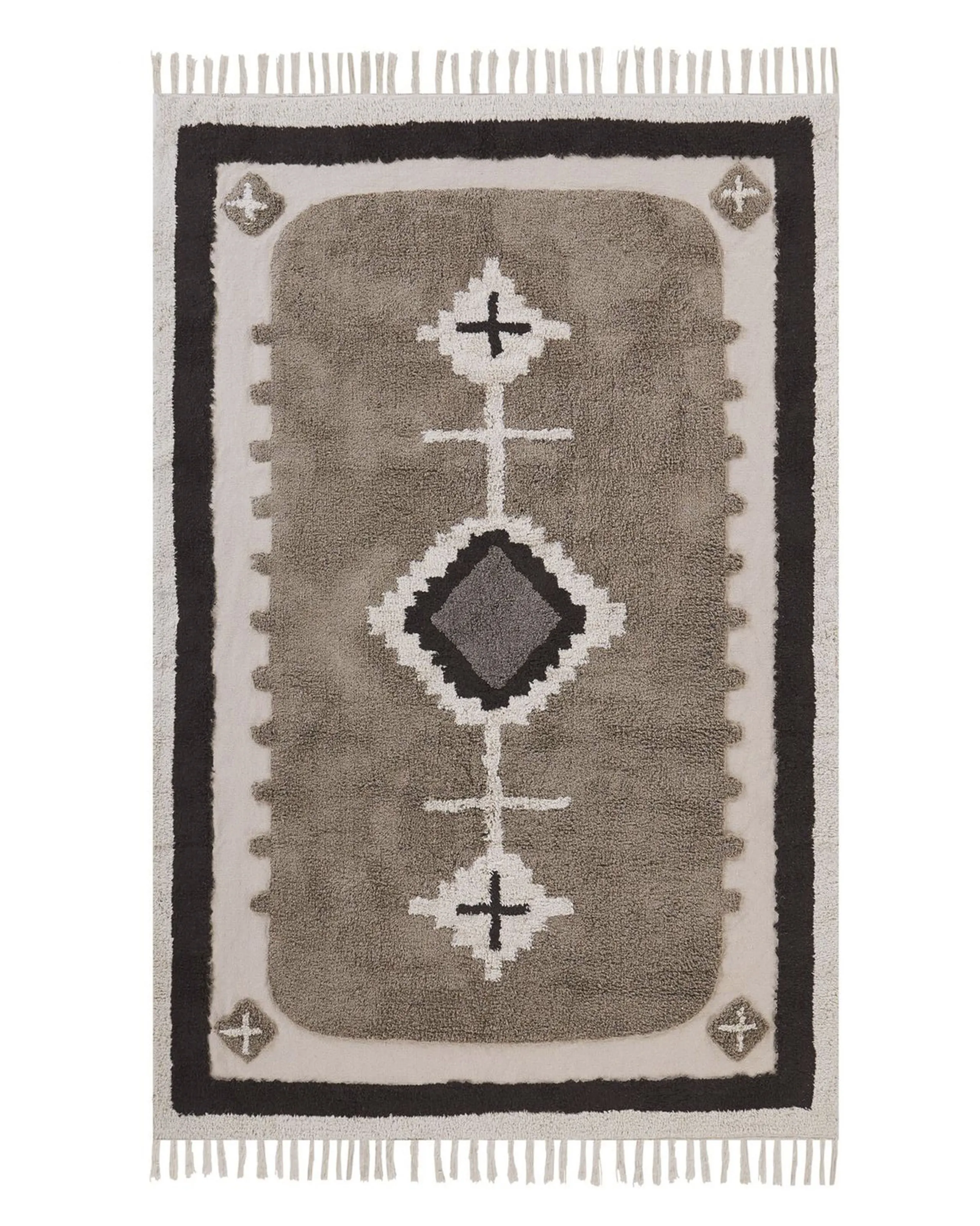 Rug GEYVE Beige 140 x 200 cm Cotton