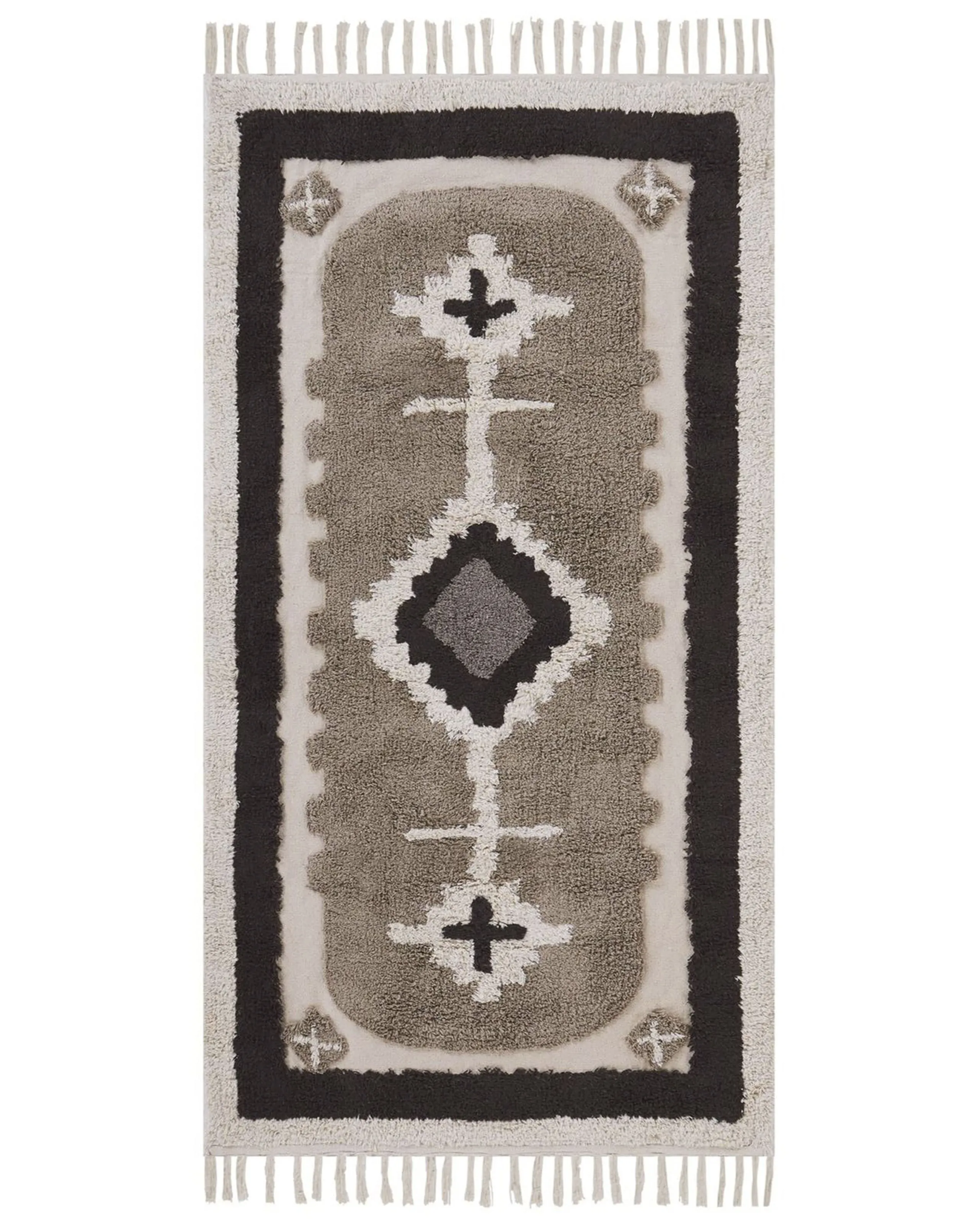 Rug GEYVE Beige 80 x 150 cm Cotton
