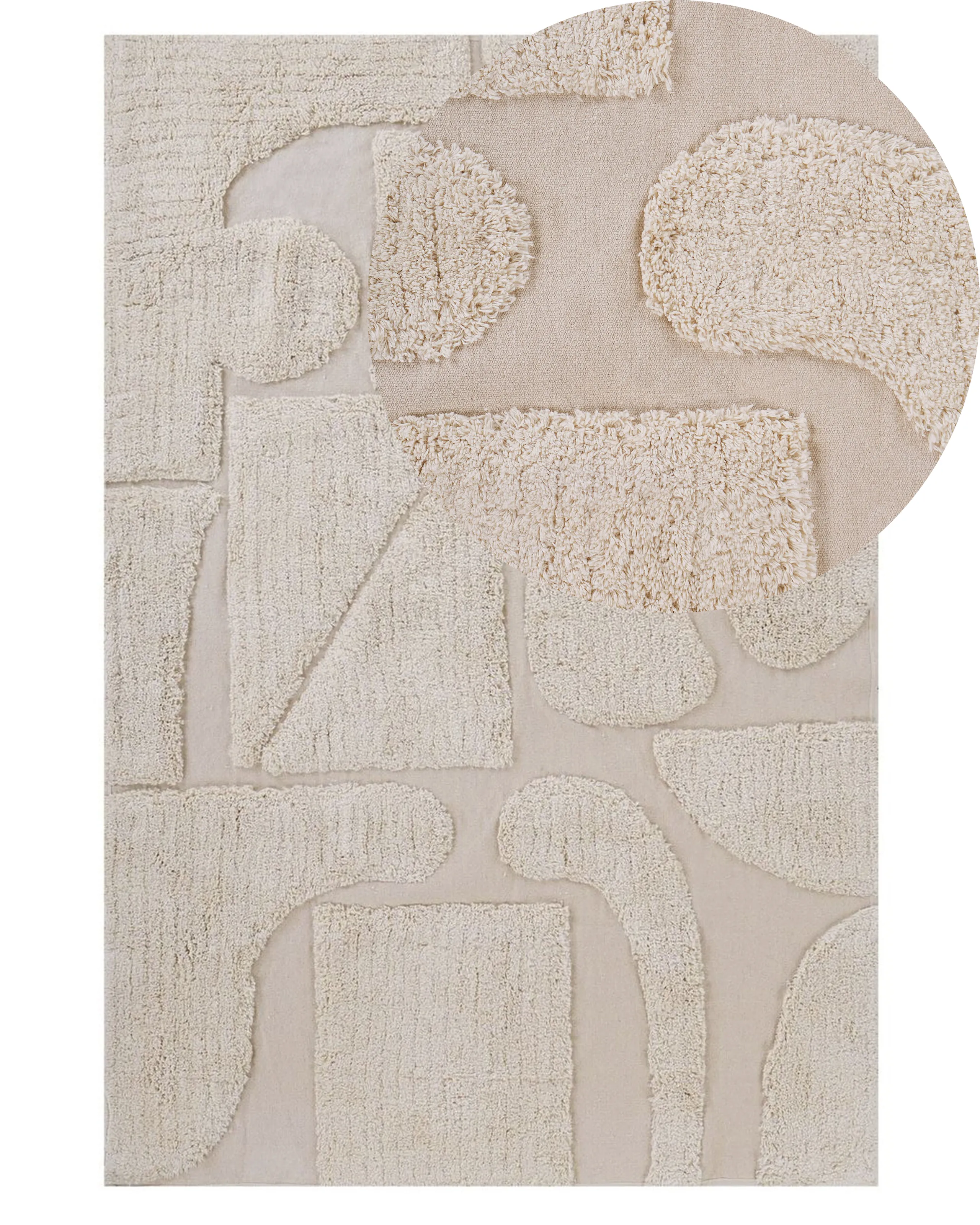 Rug DIYADIN Beige 140 x 200 cm Cotton