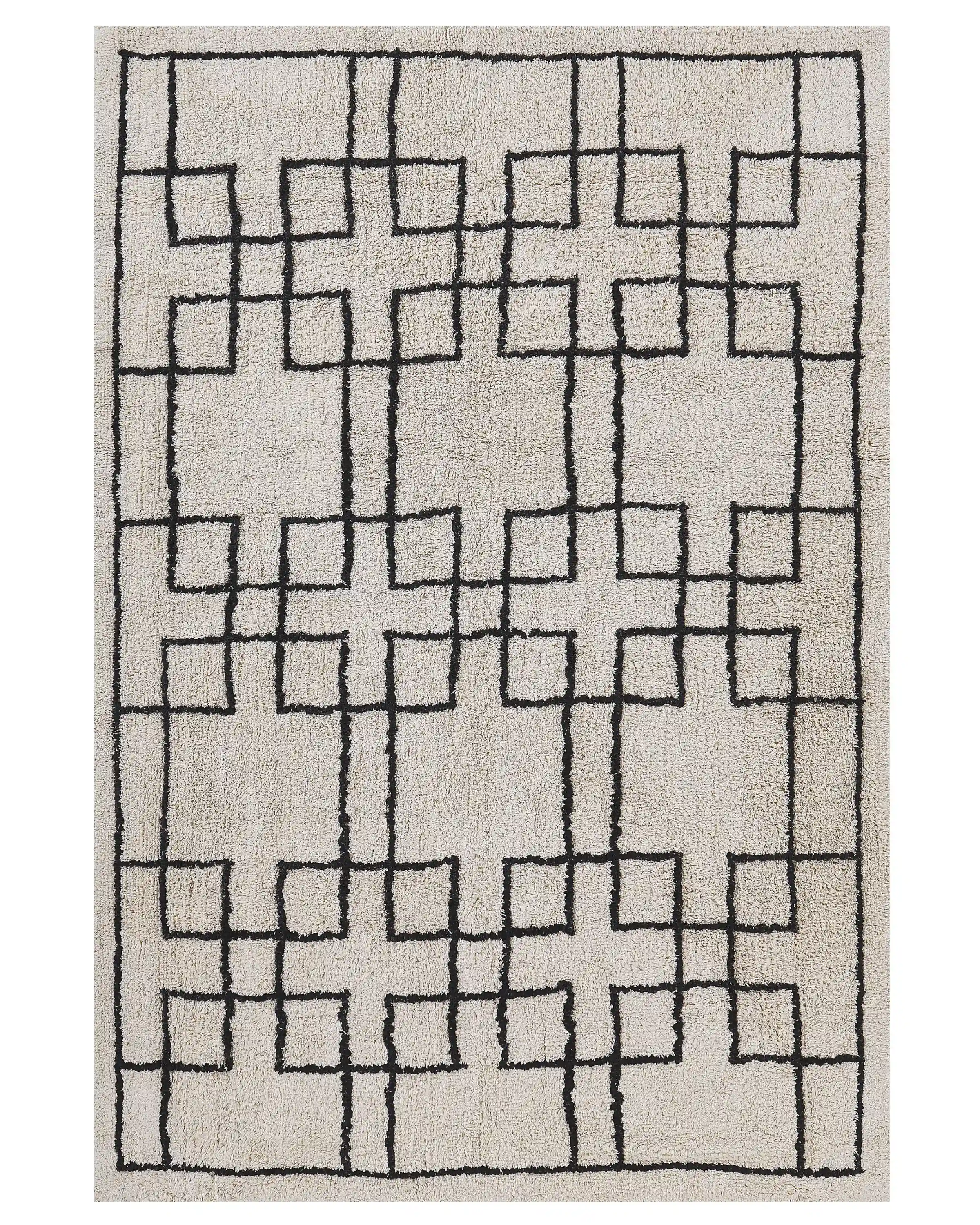 Rug TURHAL Beige 160 x 230 cm Cotton