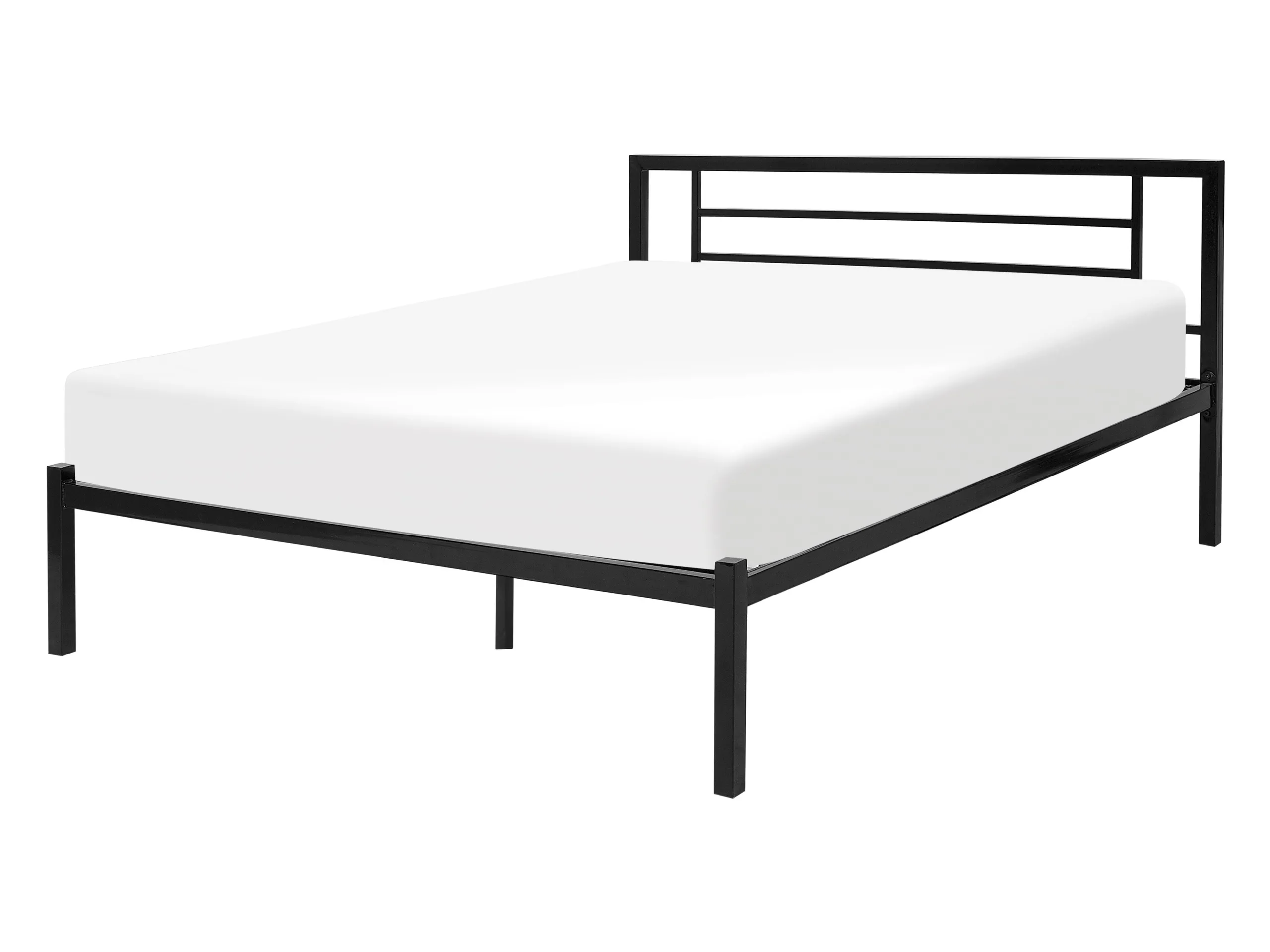 Bed Metal CUSSET 140 x 200 cm (EU Double) Black