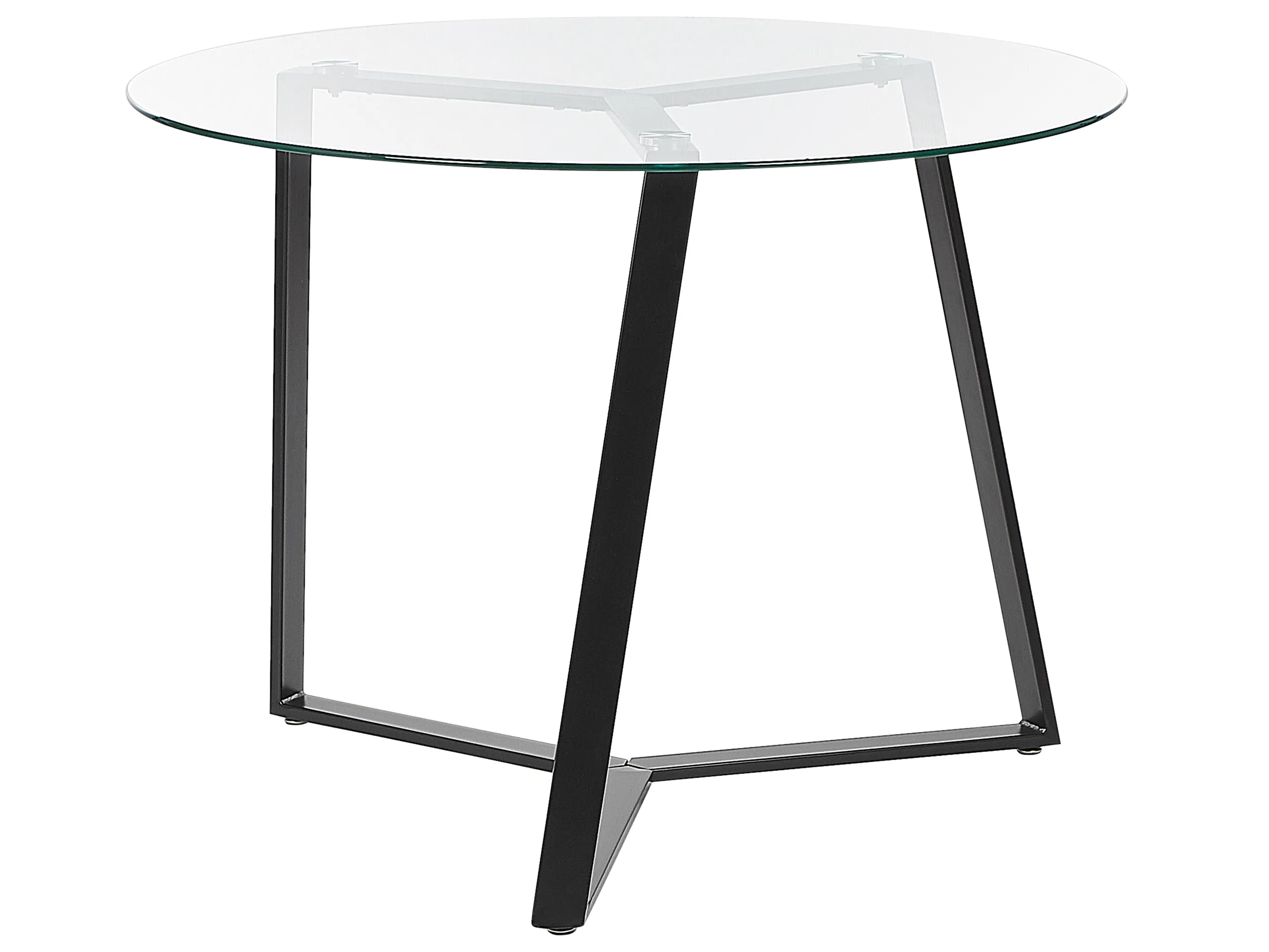 Mesa de comedor KEBRI Negro 100 cm 100 cm Vidrio templado