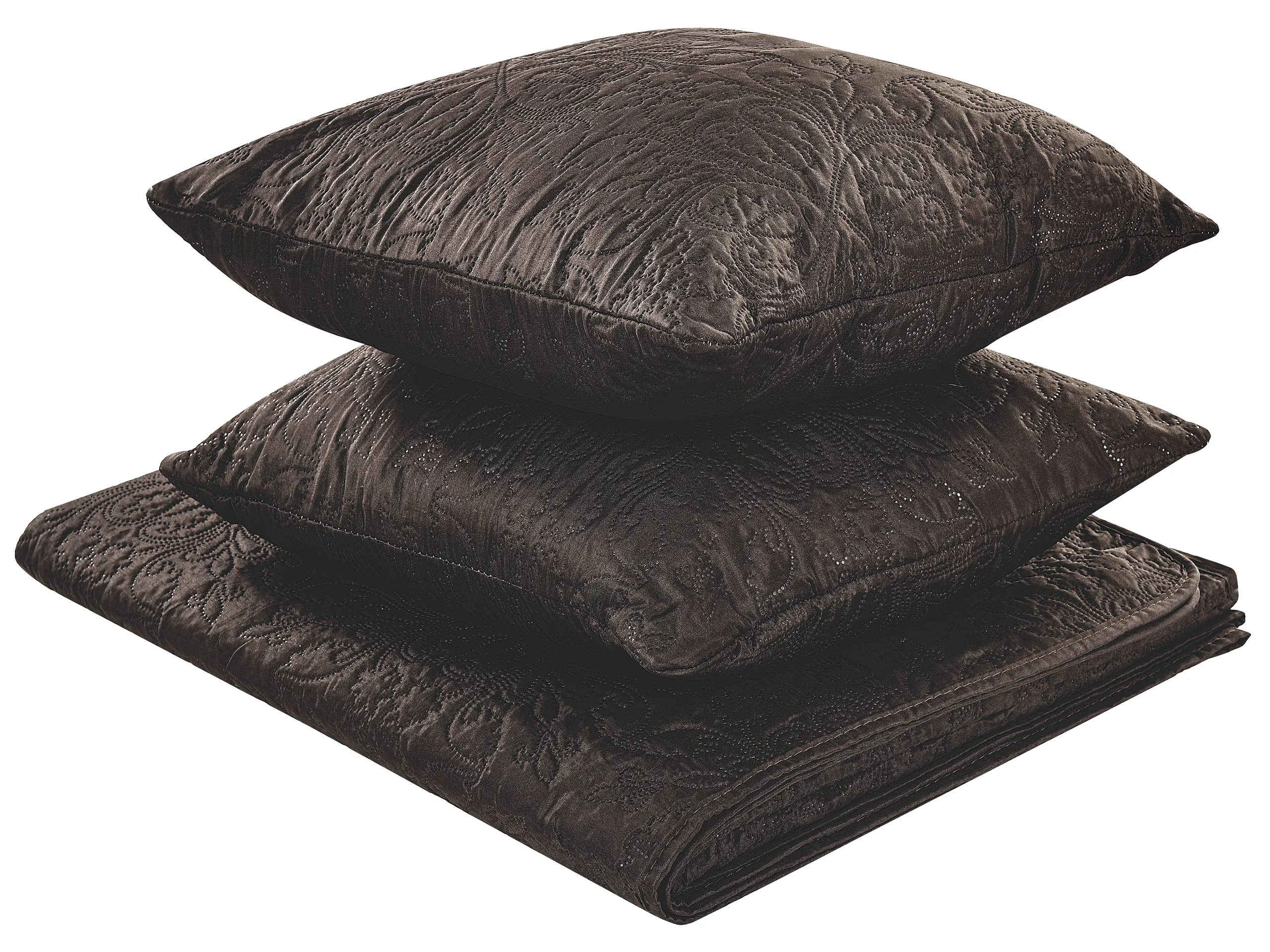 Bedspread with Cushions RAYEN 160 x 220 cm Brown