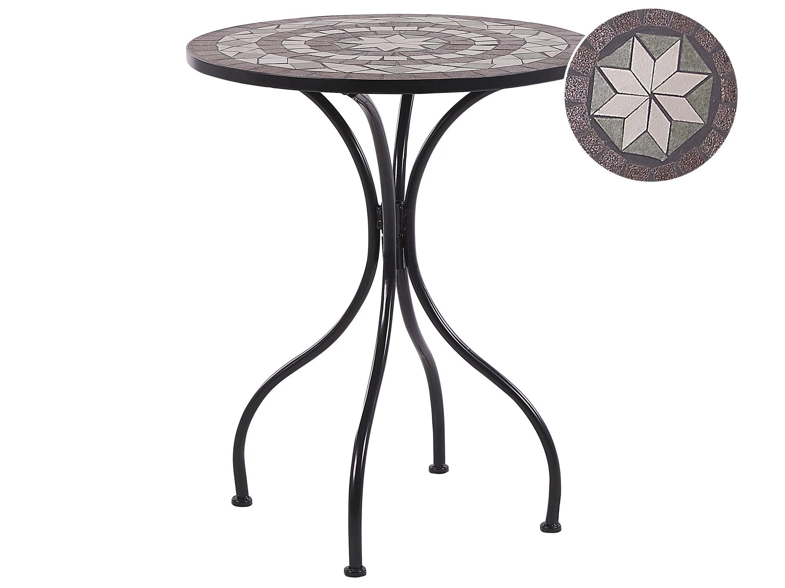 Mesa de balcón CARIATI 60 cm 60 cm Negro