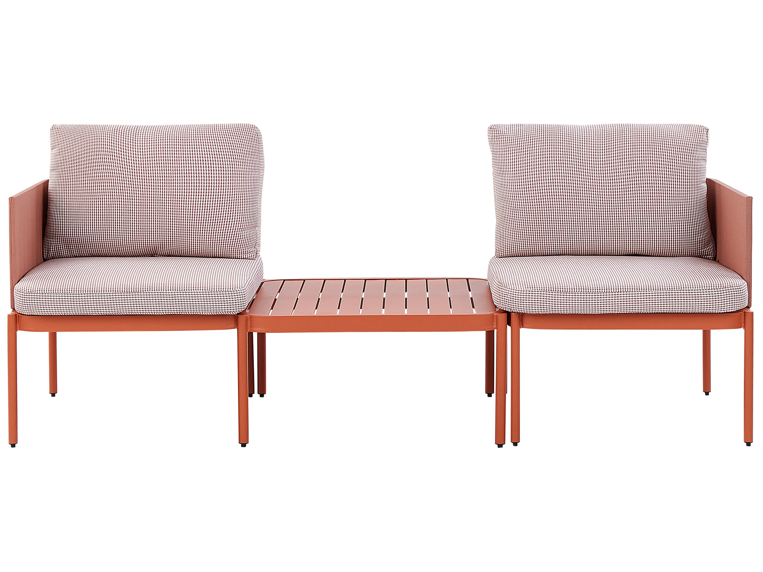 Conjunto de jardín con mesa 2 plazas TERRACINA Metal Naranja